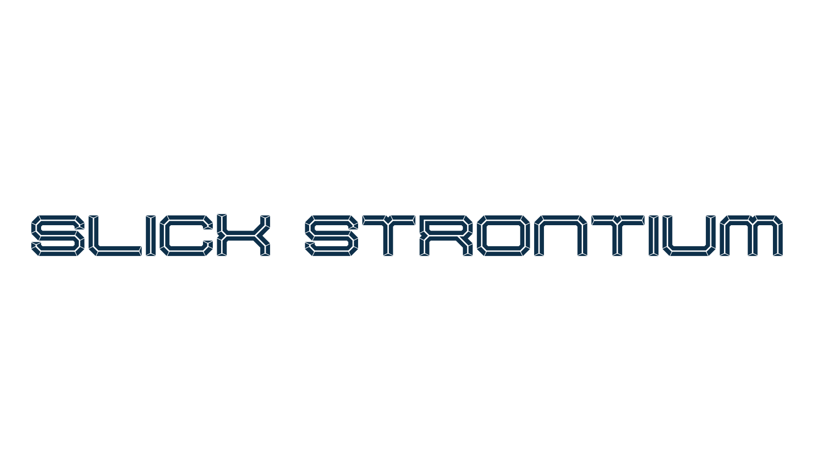 Slick Strontium, fancy various techno sci-fi font preview