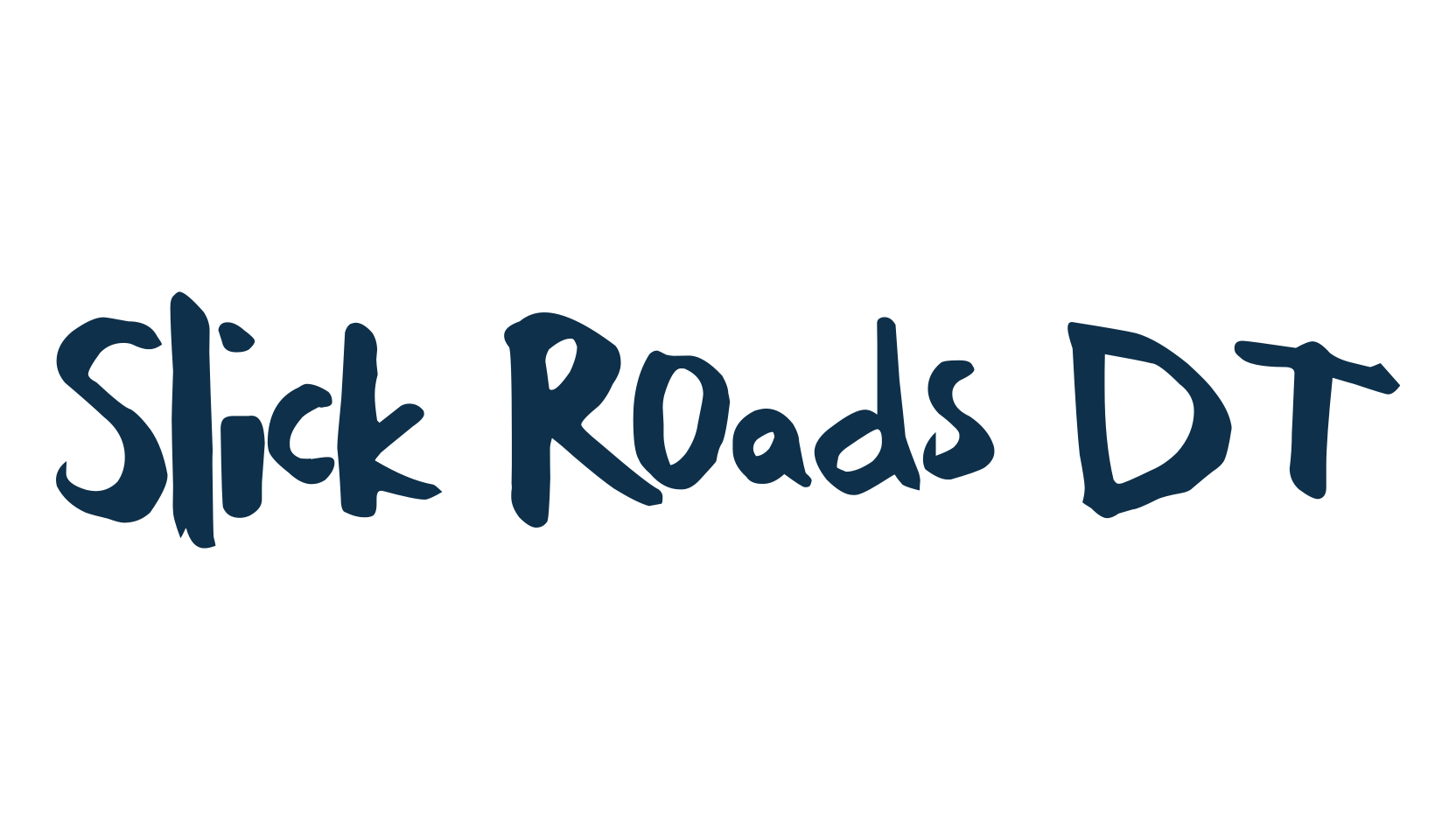 Slick Roads DT, brush font preview