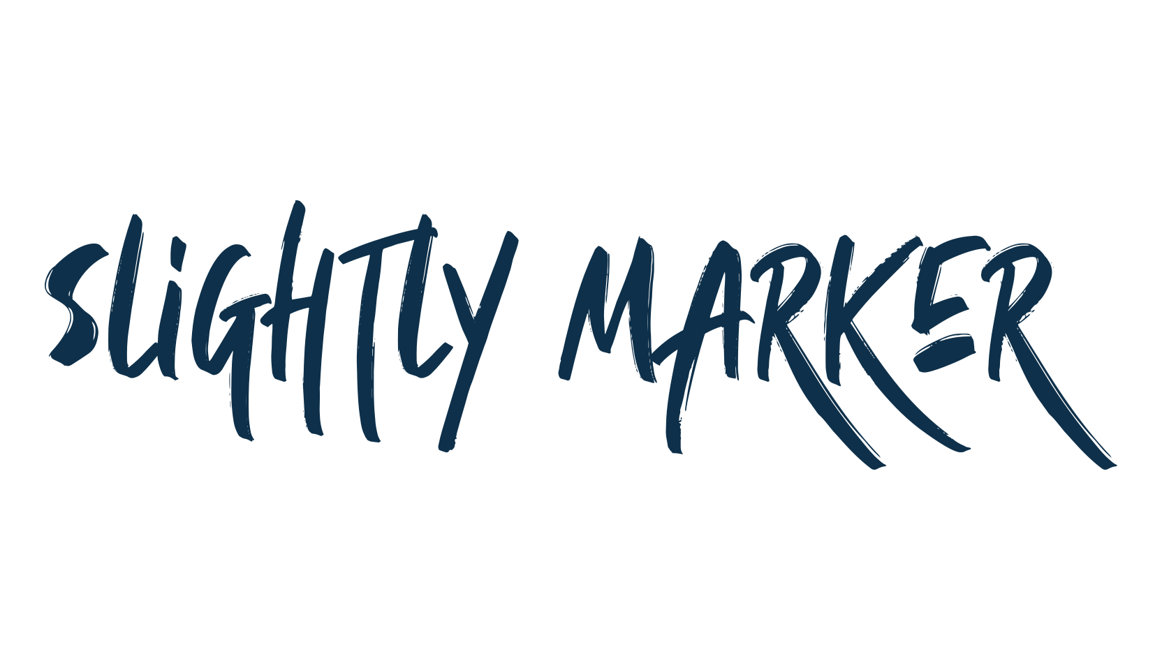 Slightly Marker, brush font preview