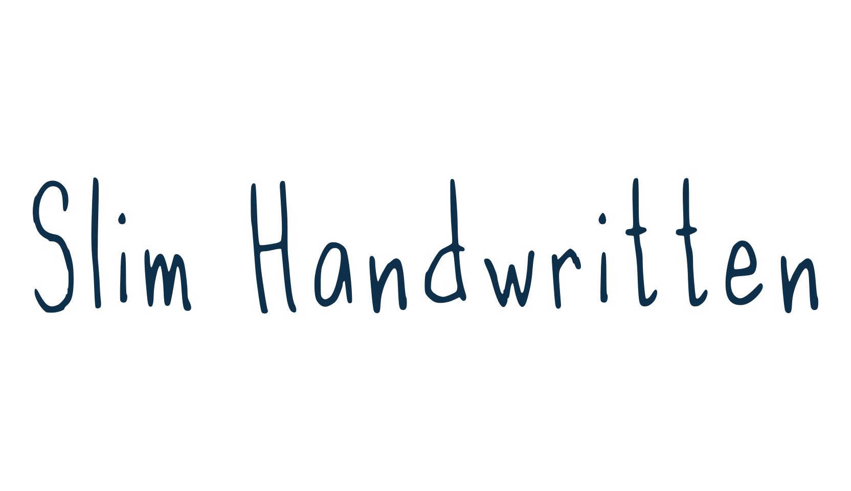 Slim Handwritten, handwriting font preview