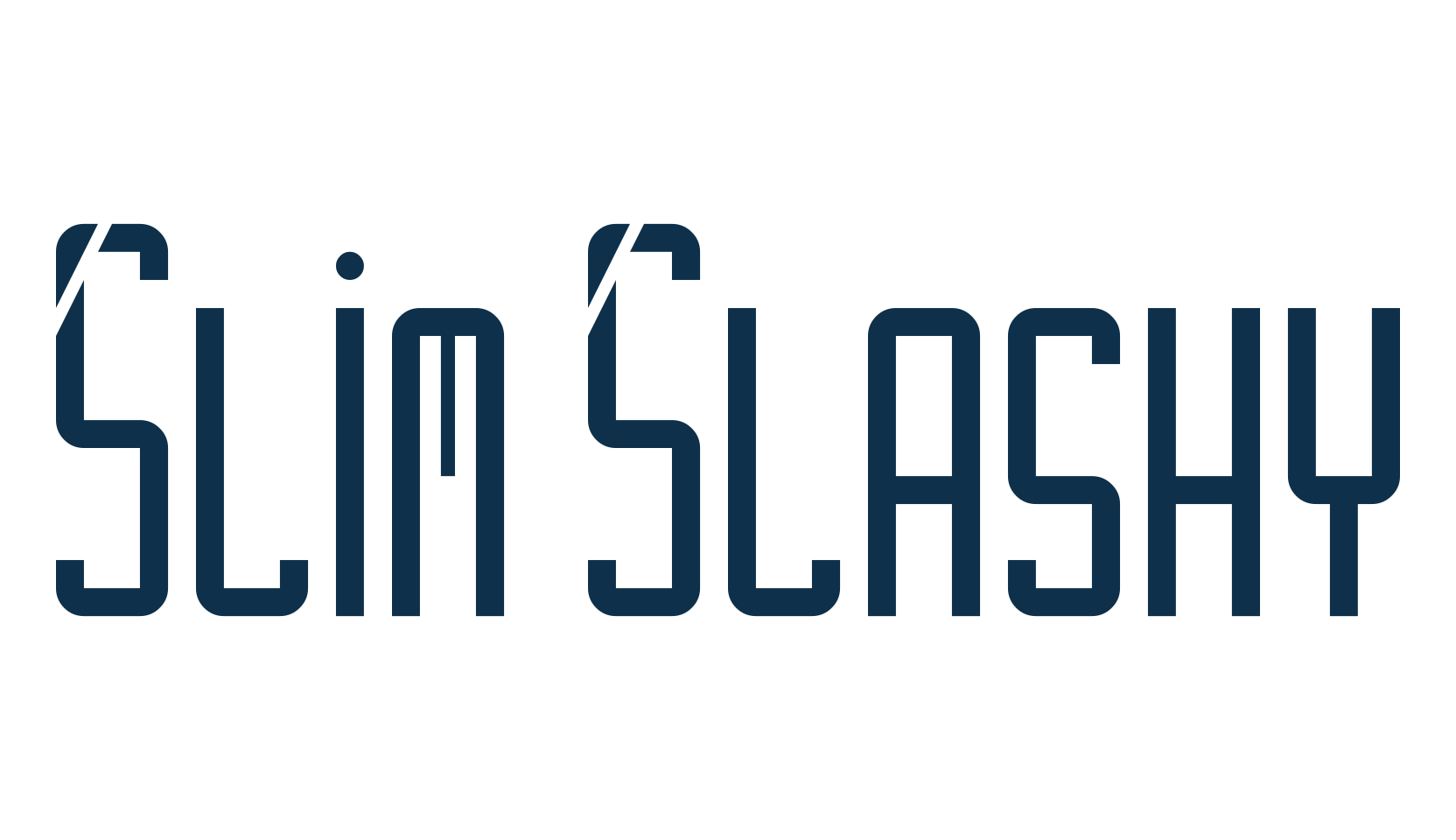 Slim Slashy, basic sans serif font preview