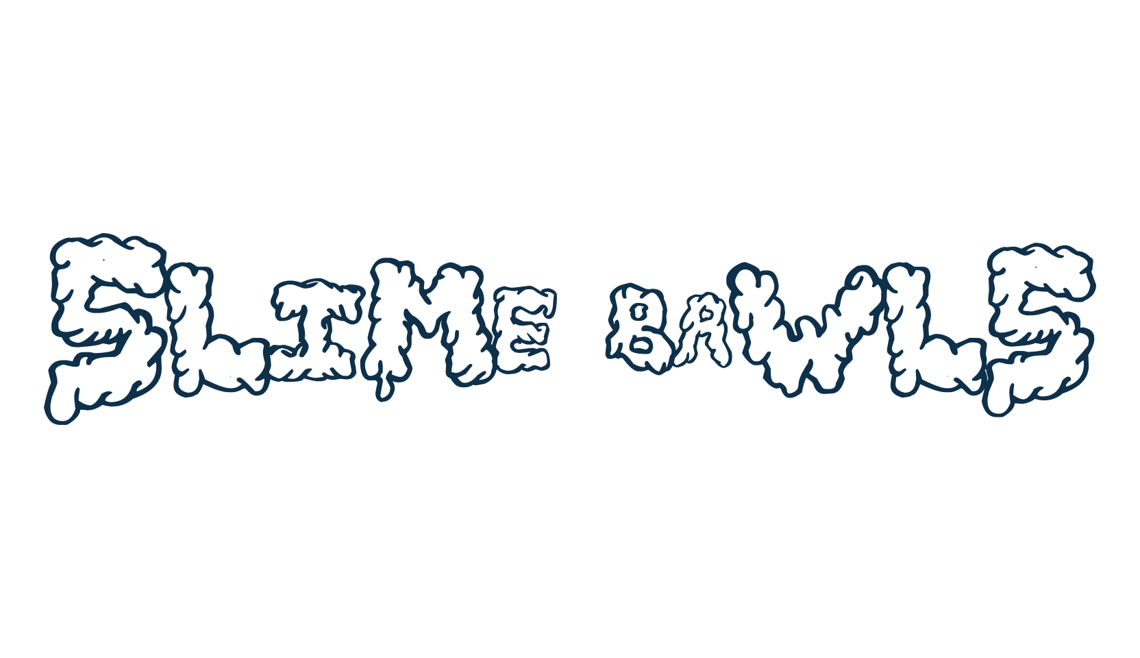 Slime Bawls, fancy cartoon decorative font preview