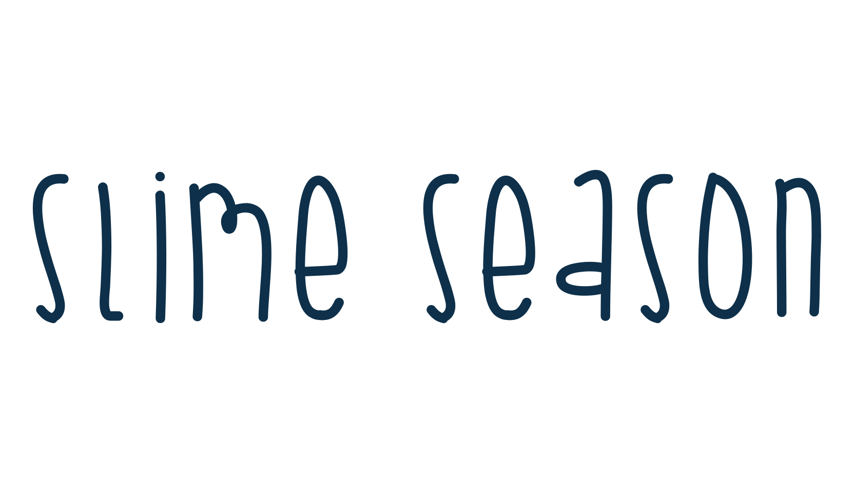 Slime Season, handwriting font preview