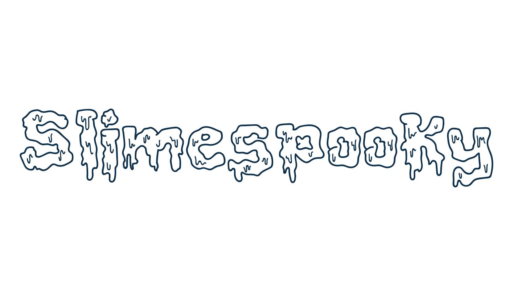 Slimespooky, fancy decorative font preview
