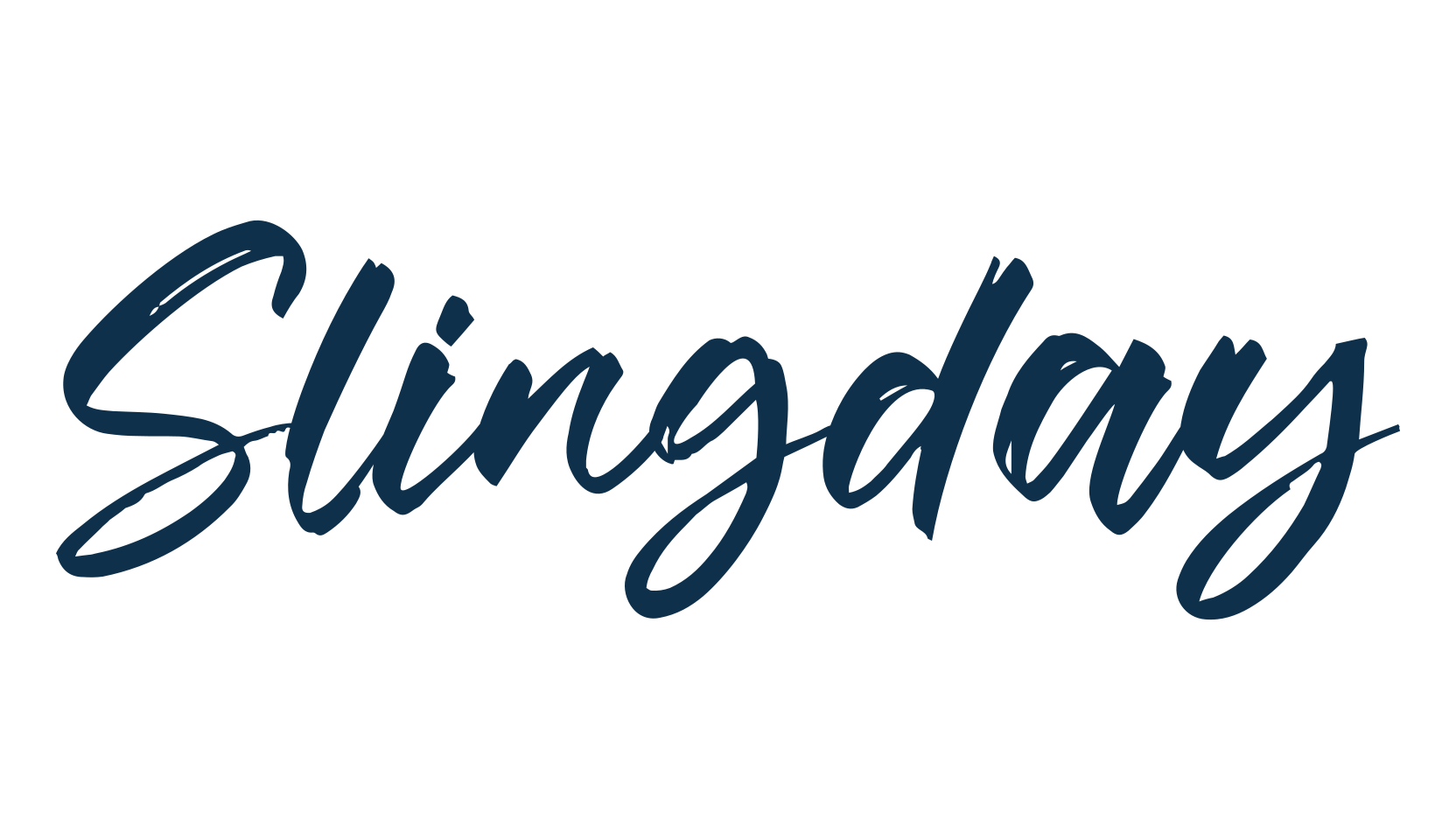 Slingday, script brush fancy decorative calligraphy font preview