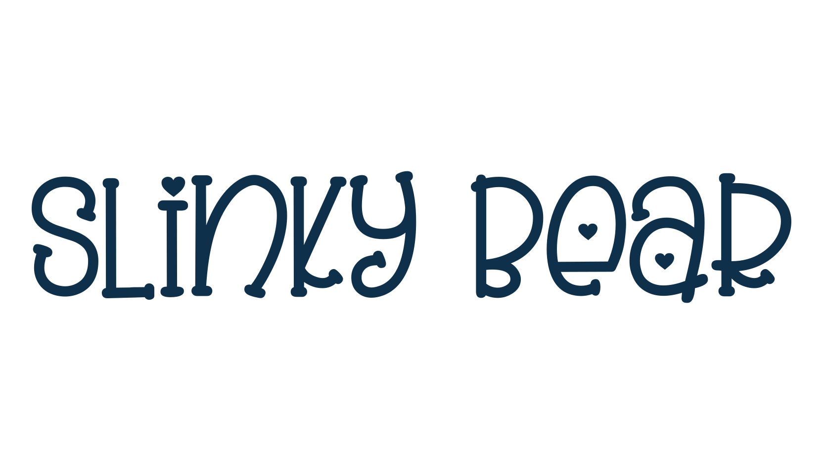 Slinky Bear, cartoon font preview