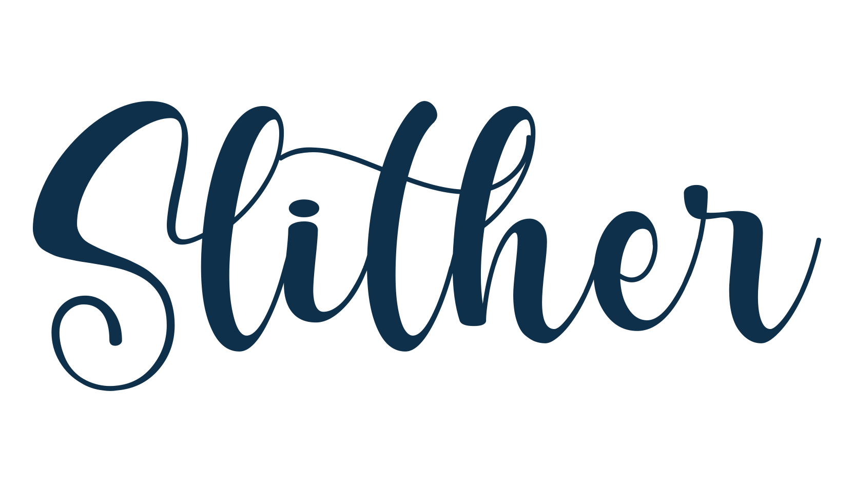Slither, script calligraphy fancy decorative font preview