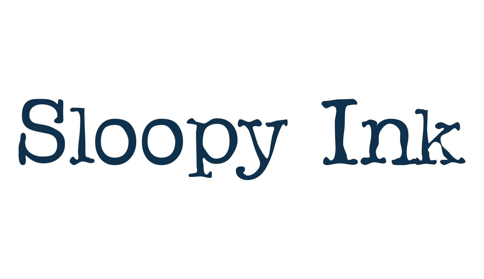 Sloopy Ink, fancy typewriter decorative font preview