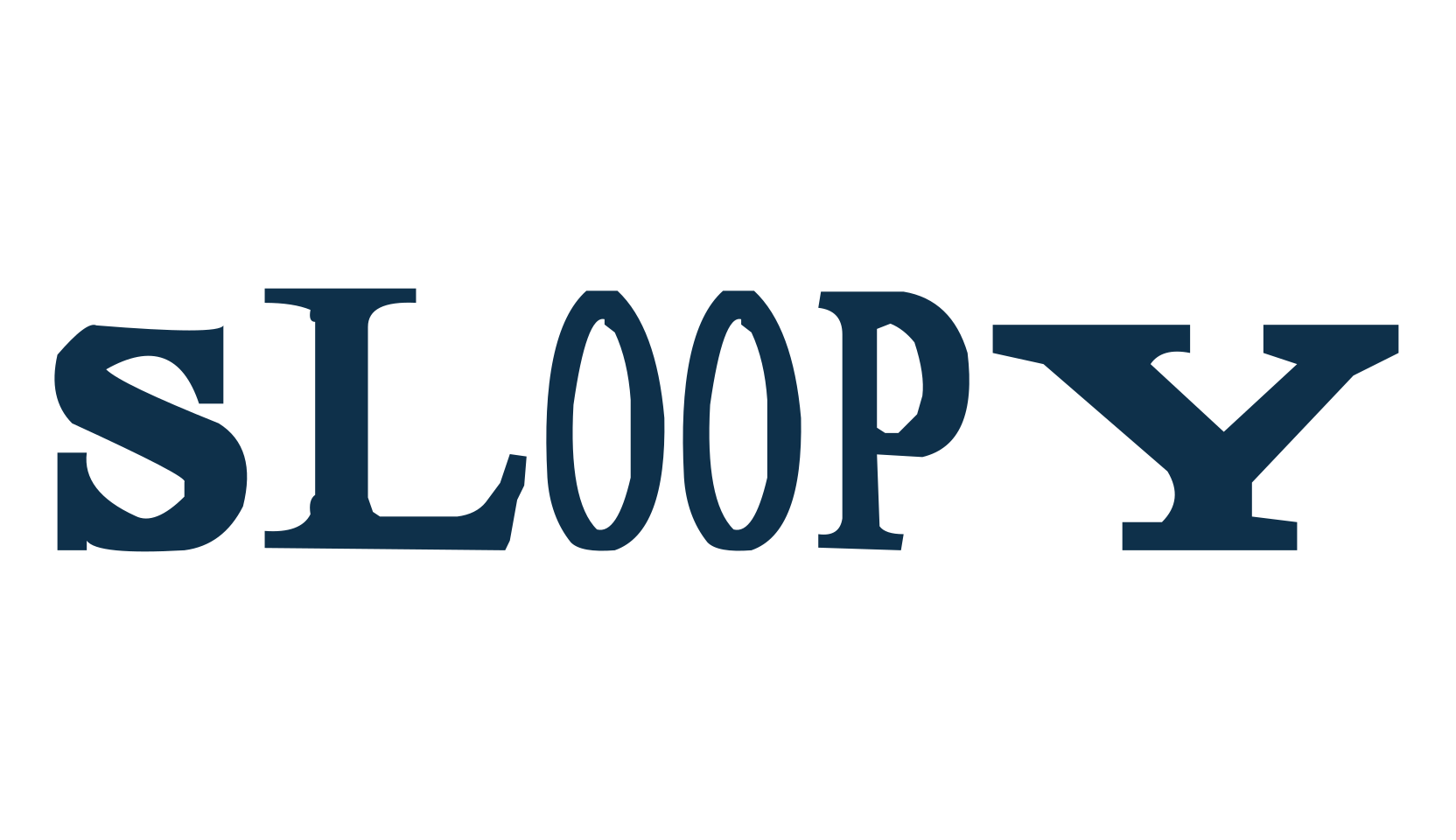 Sloopy, fancy distorted decorative font preview