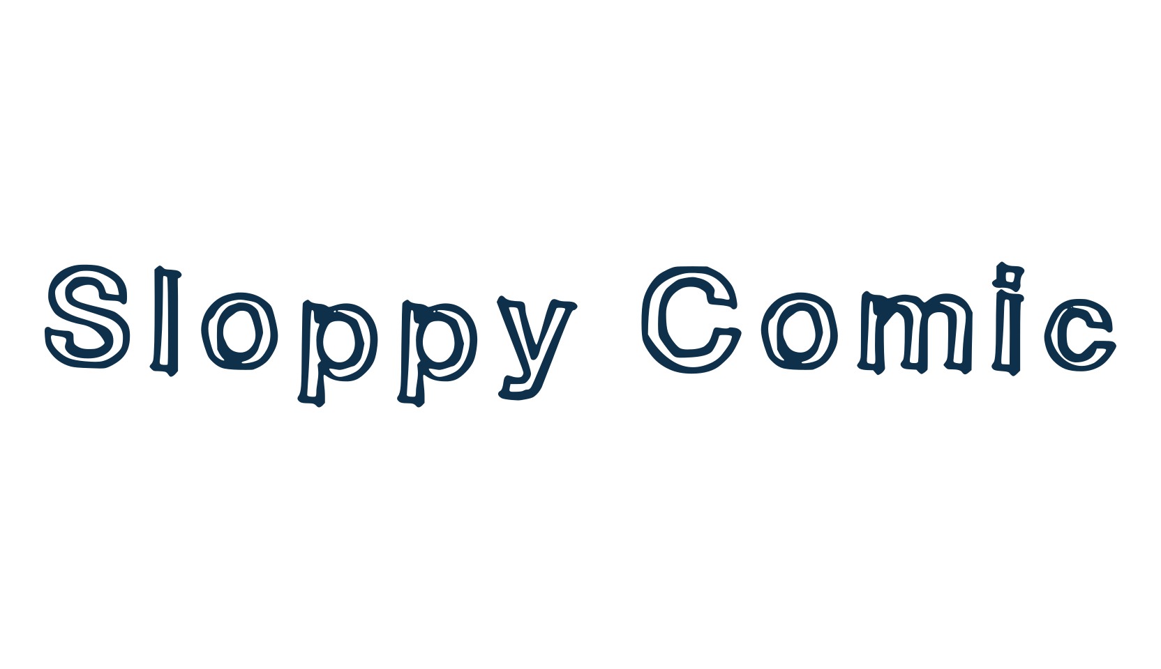 Sloppy Comic, fancy cartoon decorative comic font preview