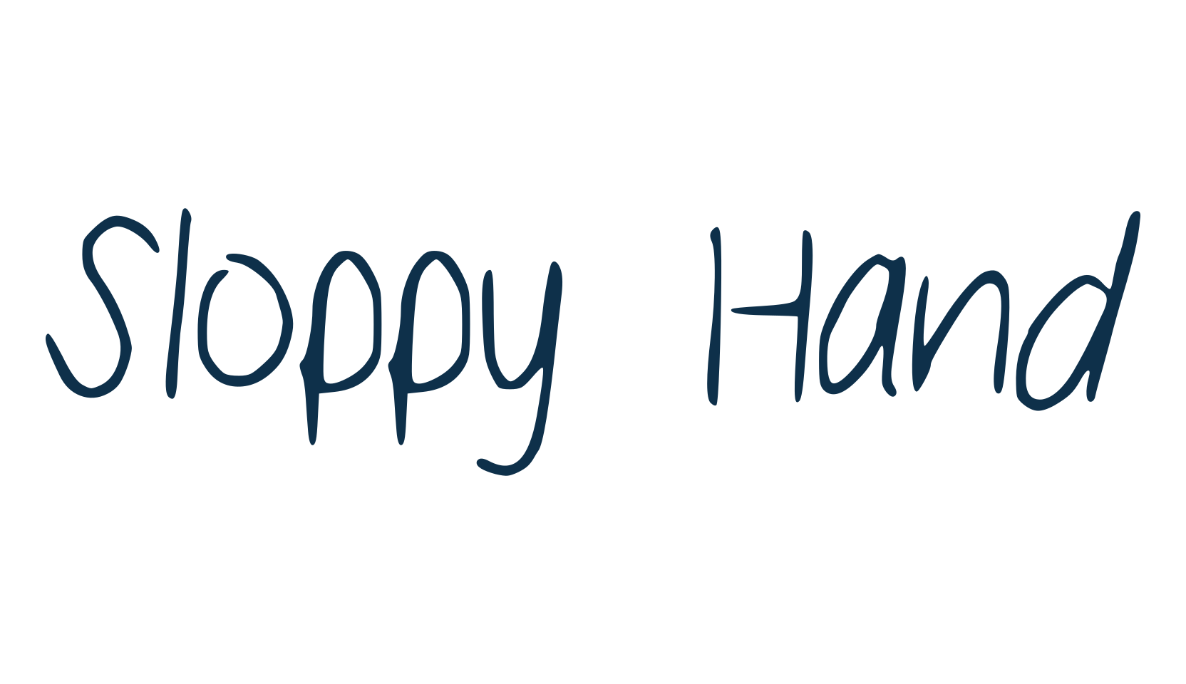 Sloppy Hand (sloppy-hand), handwriting font preview