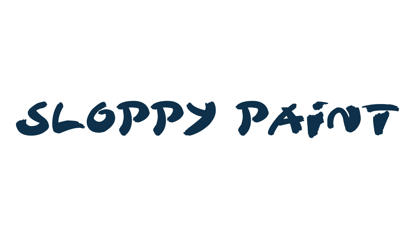 Sloppy Paint, brush font preview