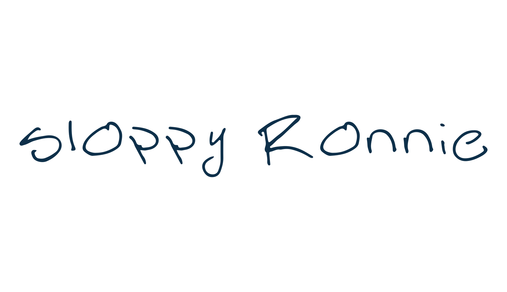 Sloppy Ronnie, script handwritten fancy decorative calligraphy font preview