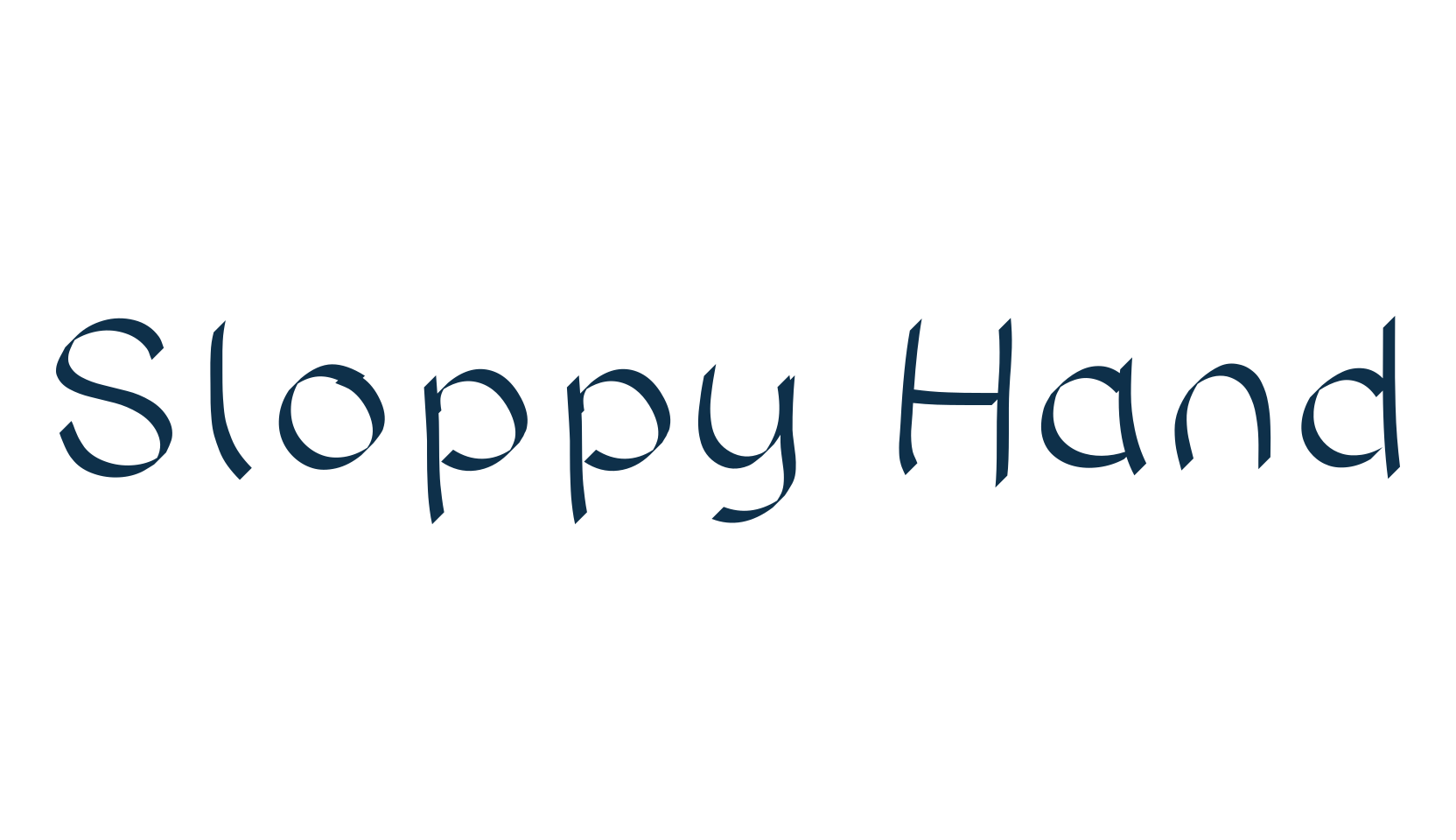 Sloppy Hand (sloppyhand), fancy various decorative script calligraphy font preview