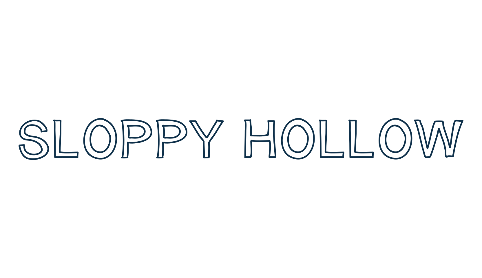 Sloppy Hollow, fancy cartoon decorative font preview