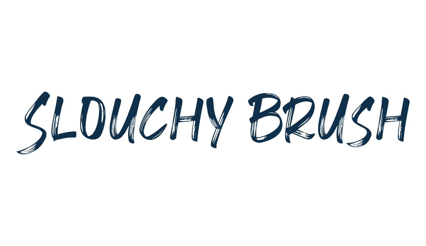 Slouchy Brush, script brush fancy decorative calligraphy font preview