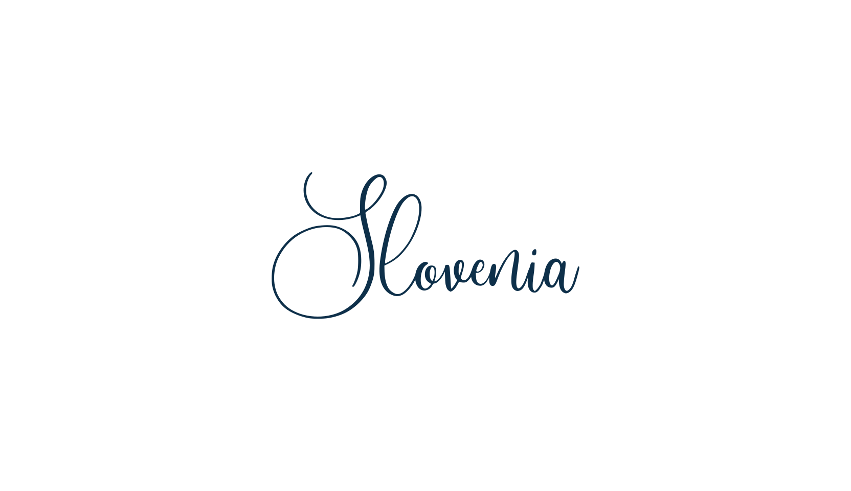 Slovenia, script calligraphy fancy decorative font preview