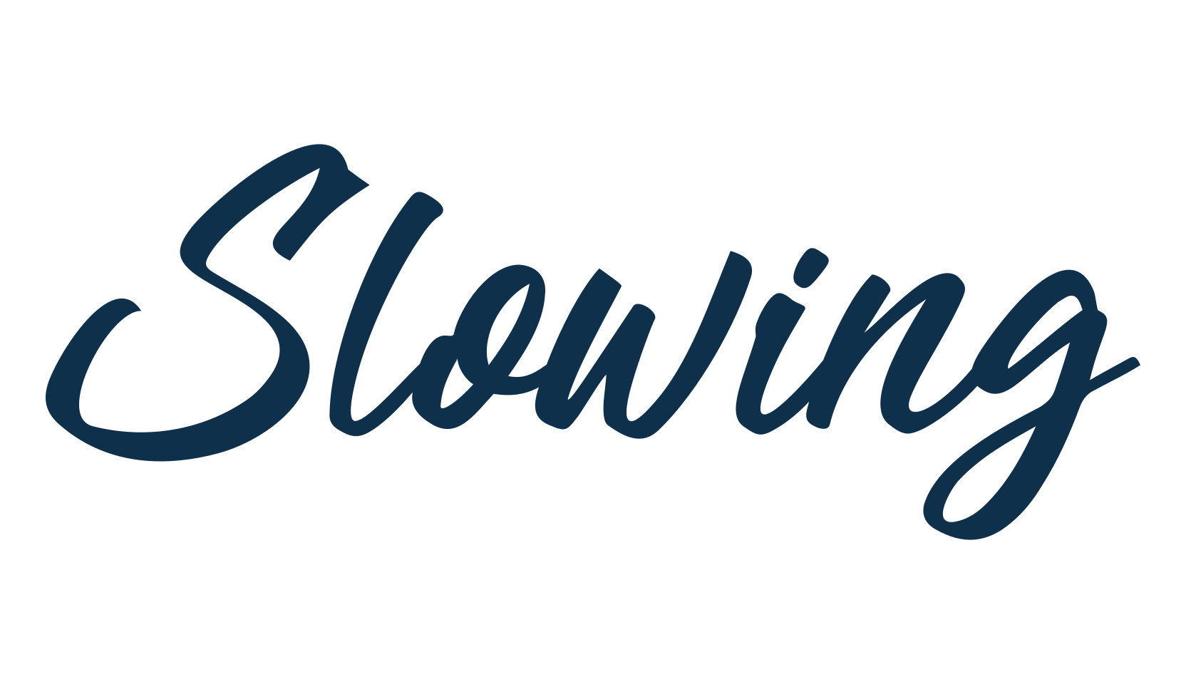 Slowing, handwriting font preview