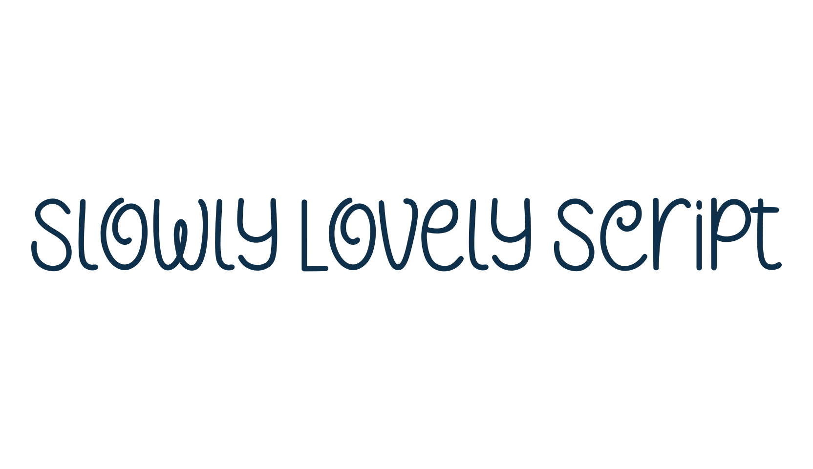 Slowly Lovely Script, handwriting font preview