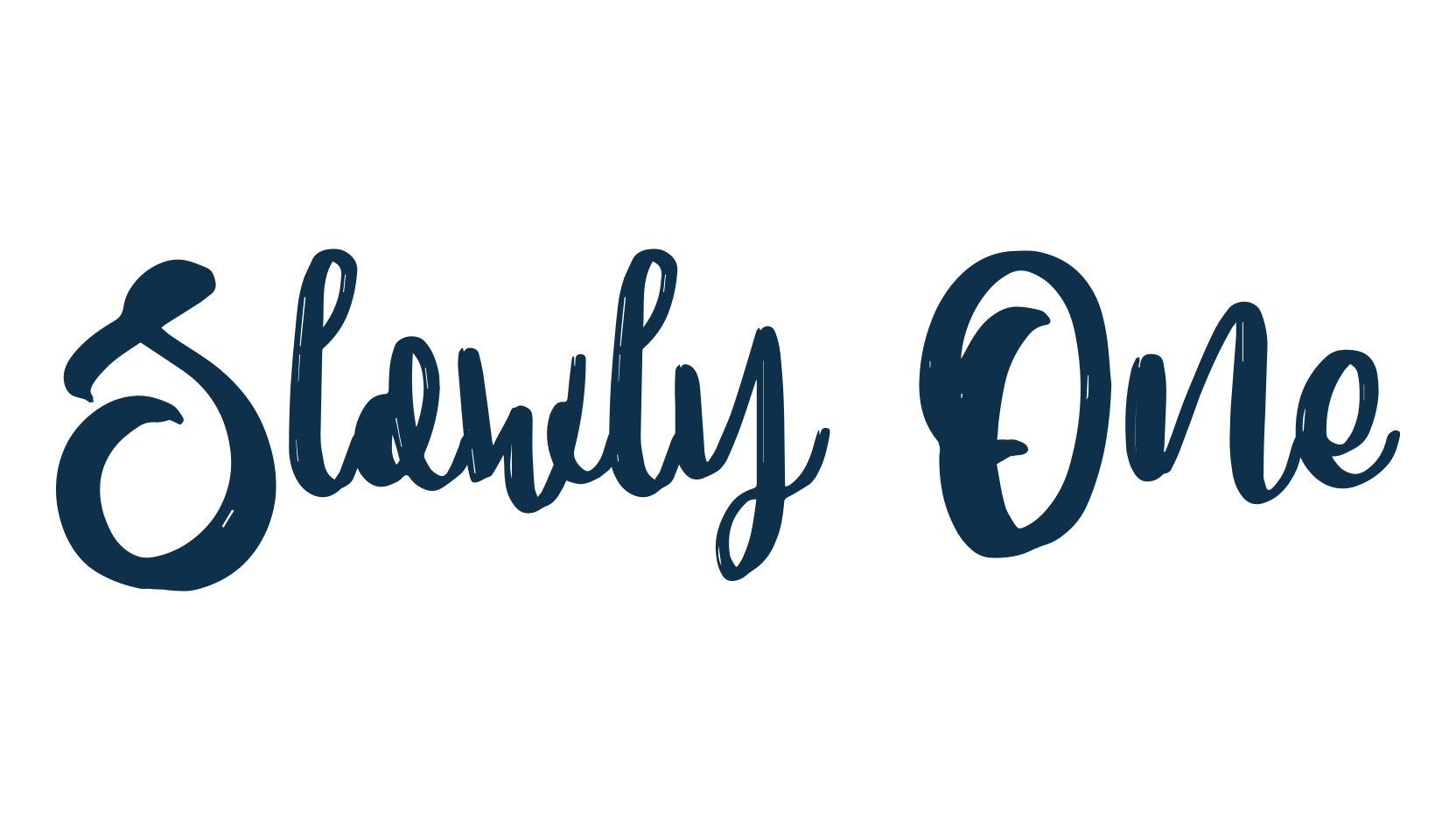 Slowly One, brush font preview