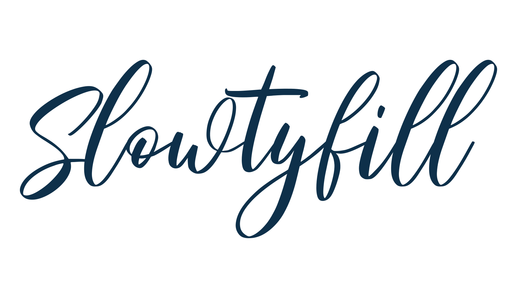 Slowtyfill, script calligraphy fancy decorative font preview