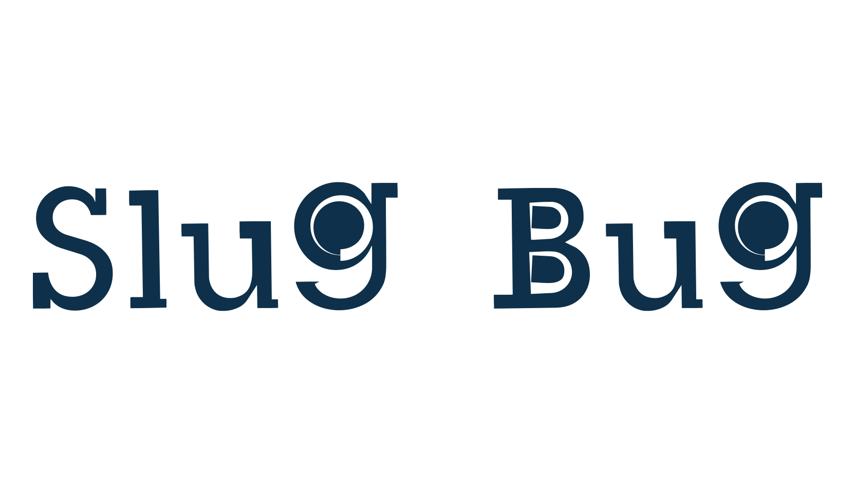 Slug Bug, various font preview