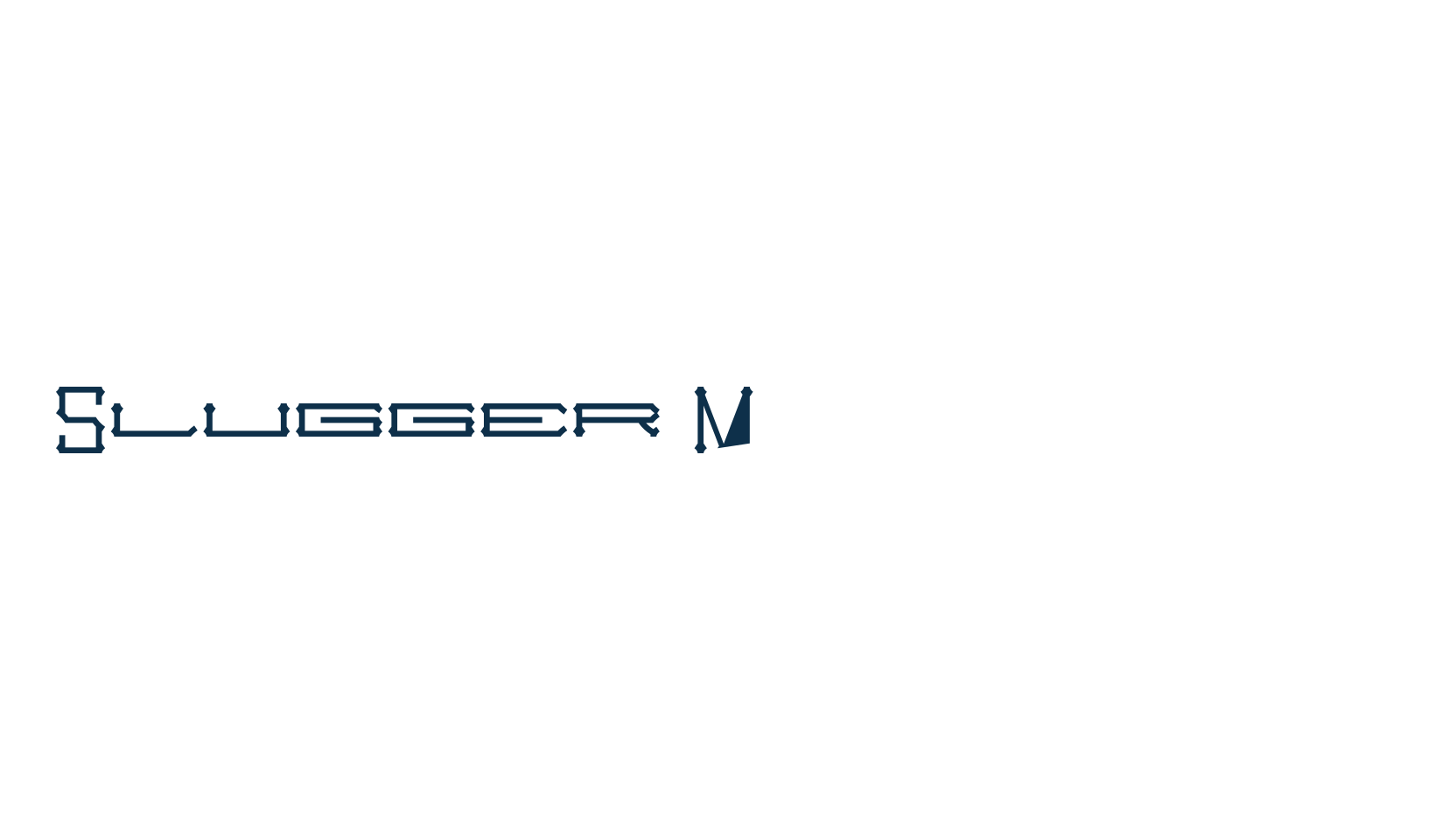 Slugger Monogram, various font preview