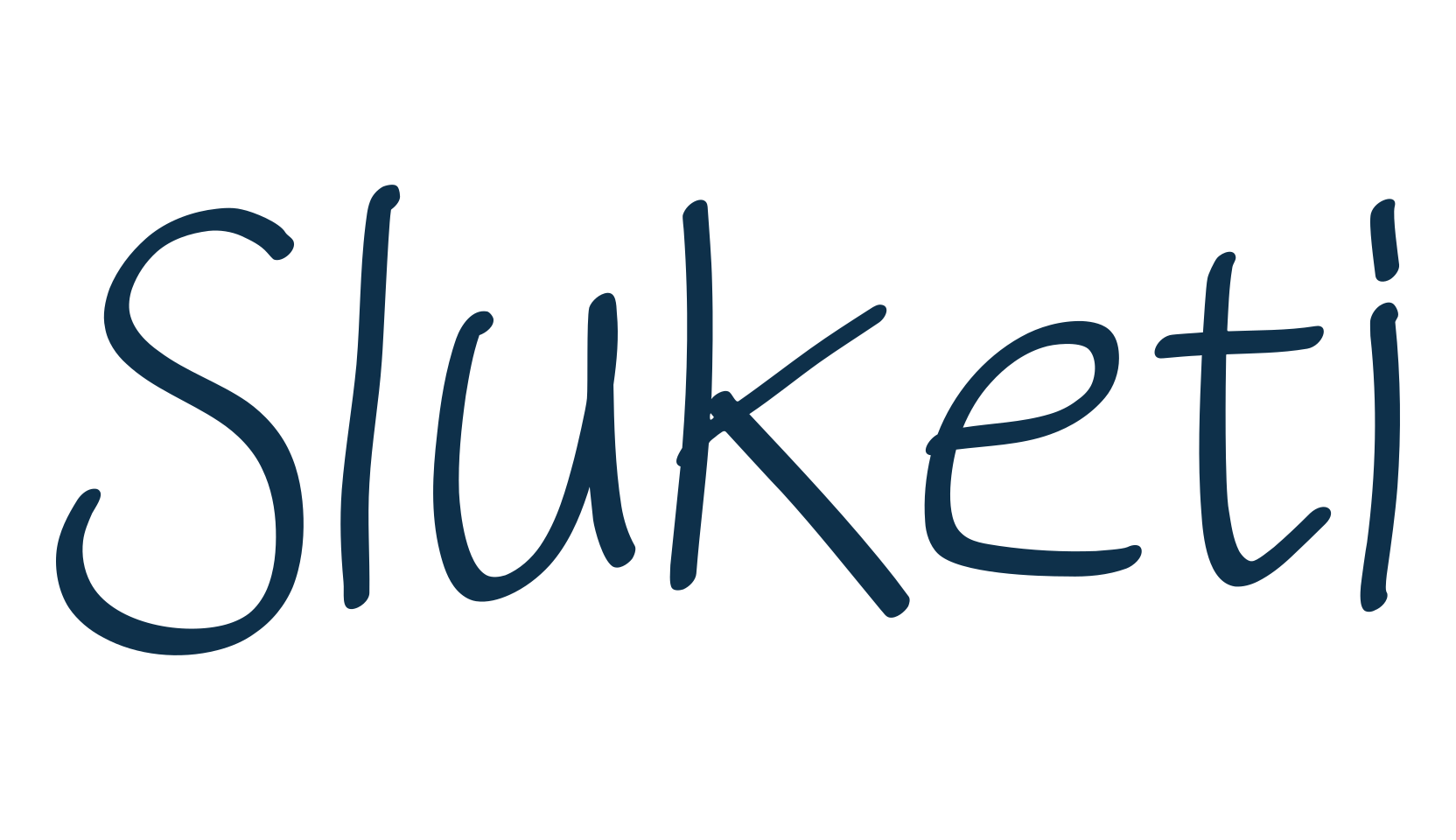 Sluketi, handwriting font preview
