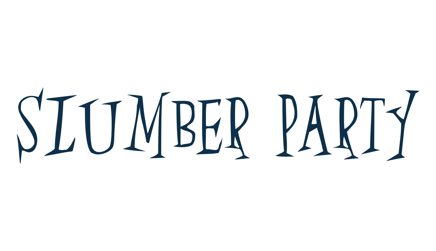 Slumber Party, fancy cartoon decorative font preview