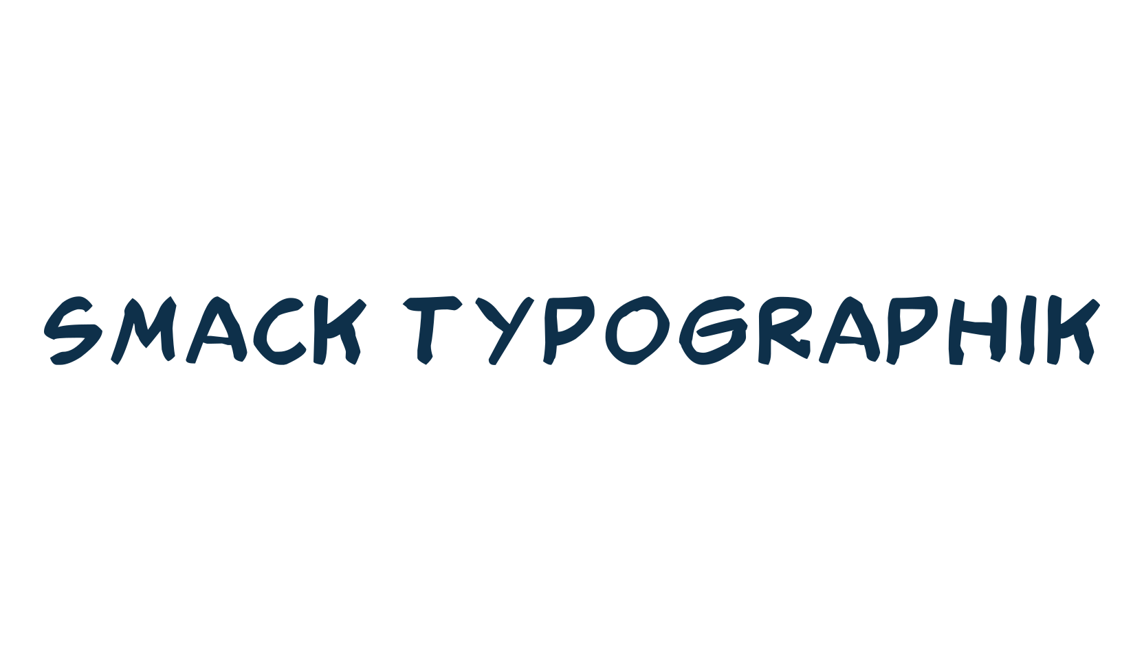 Smack Typographik, cartoon font preview