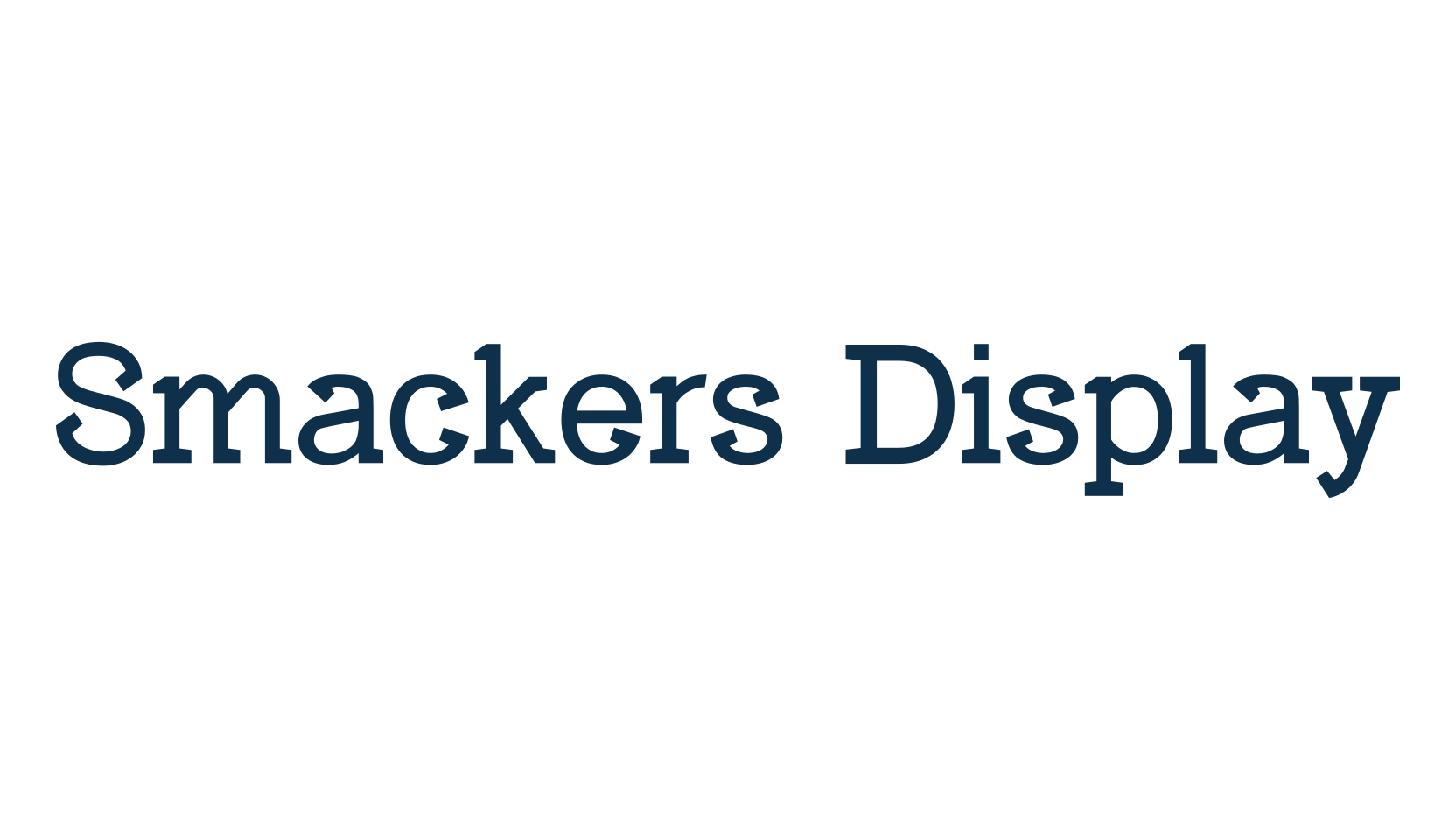 Smackers Display, serif font preview