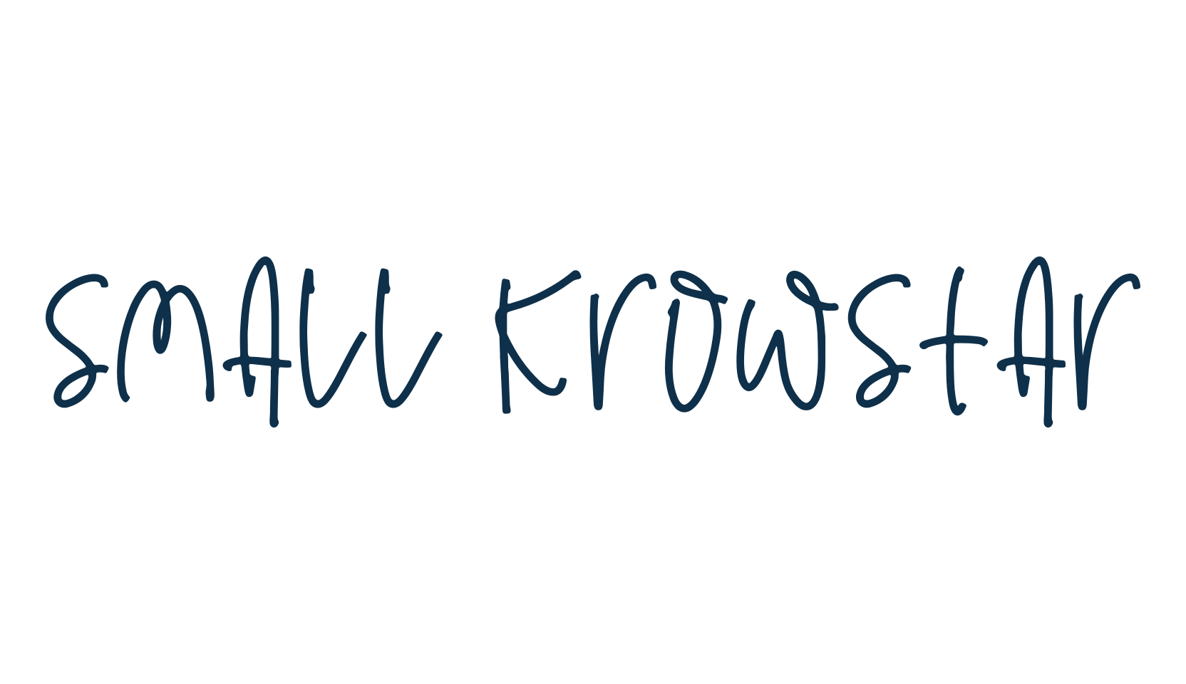 Small Krowstar, handwriting font preview