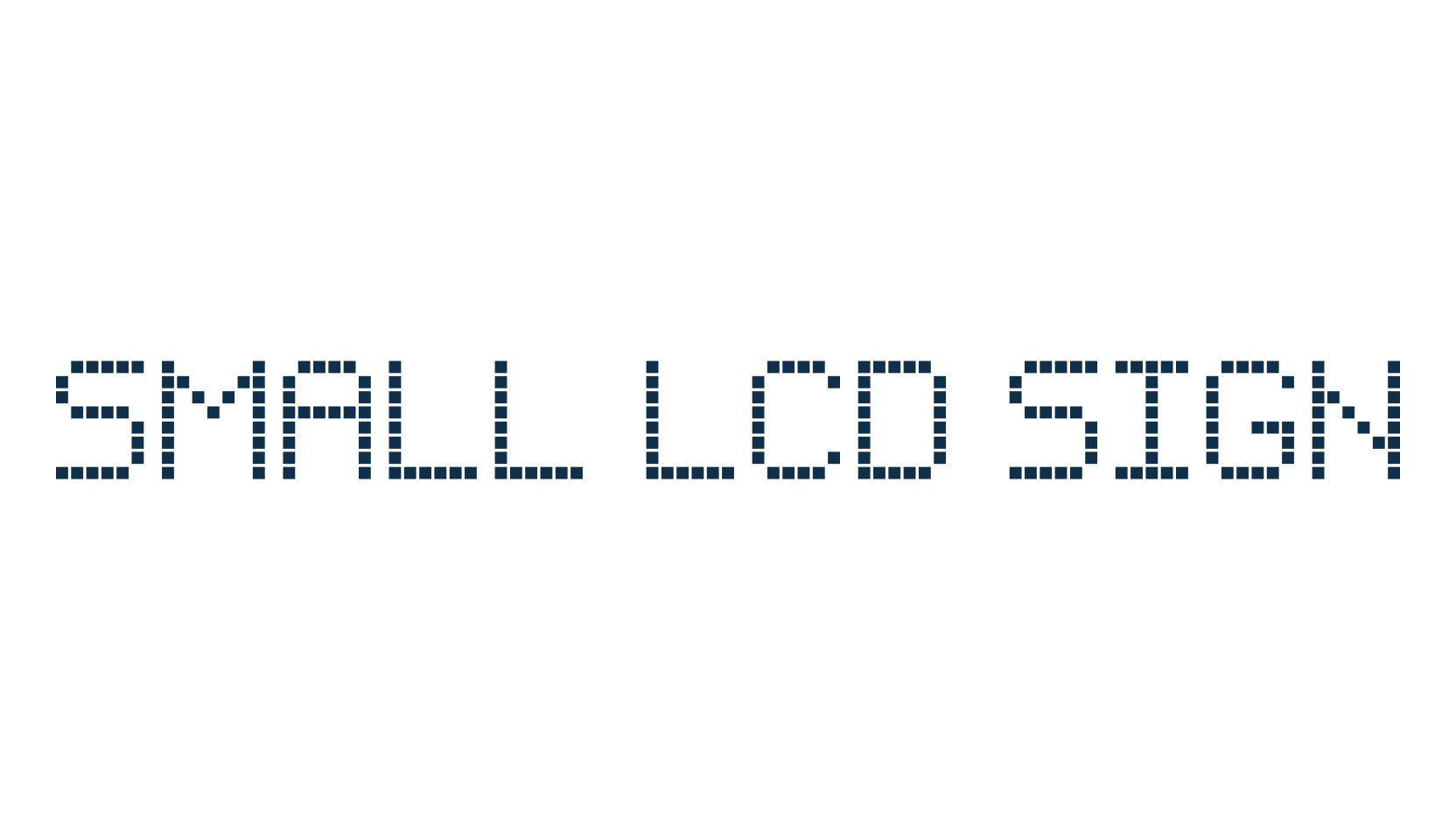 Small LCD Sign, techno lcd sci-fi font preview