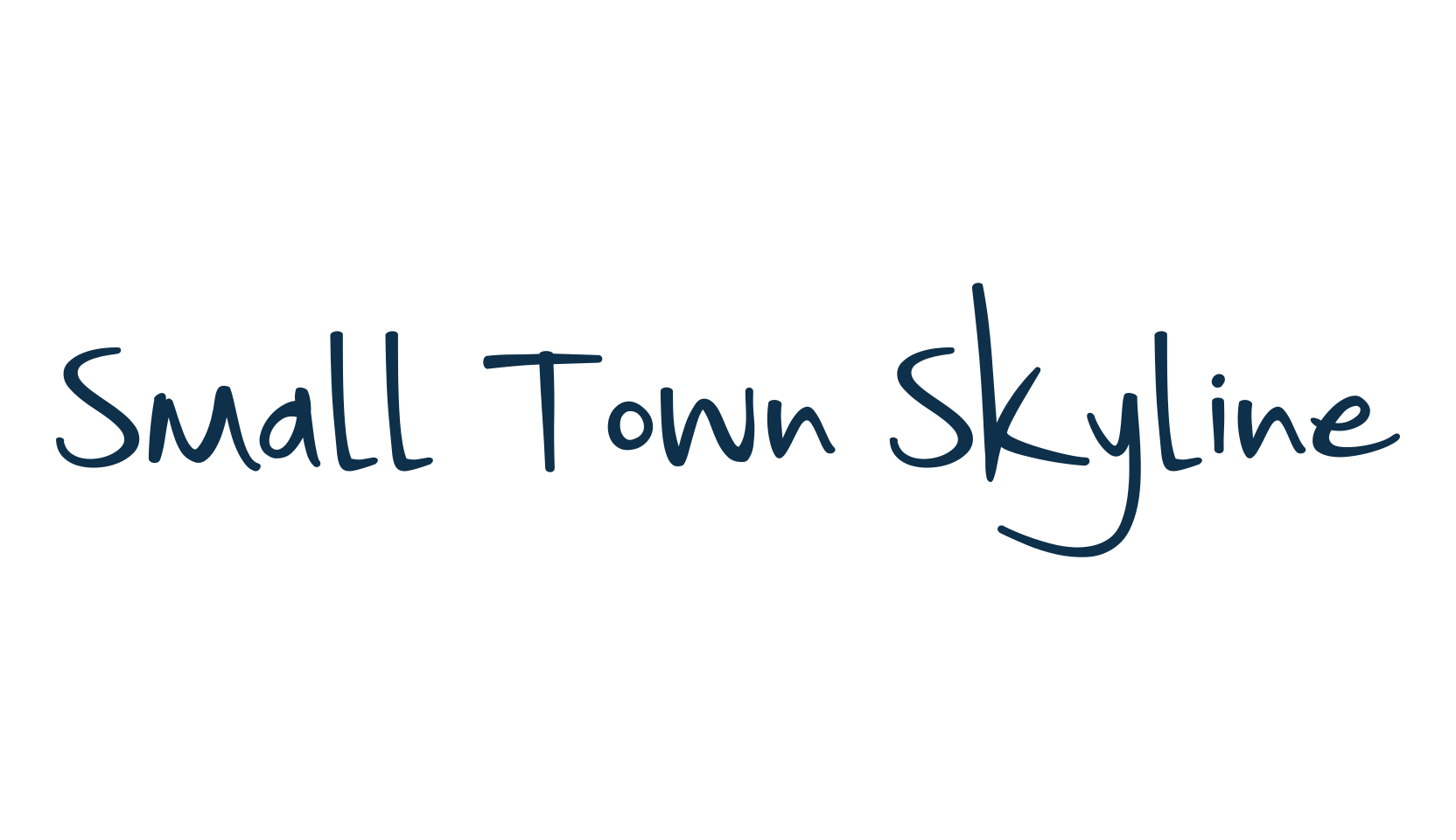 Small Town Skyline, script handwritten fancy decorative calligraphy font preview