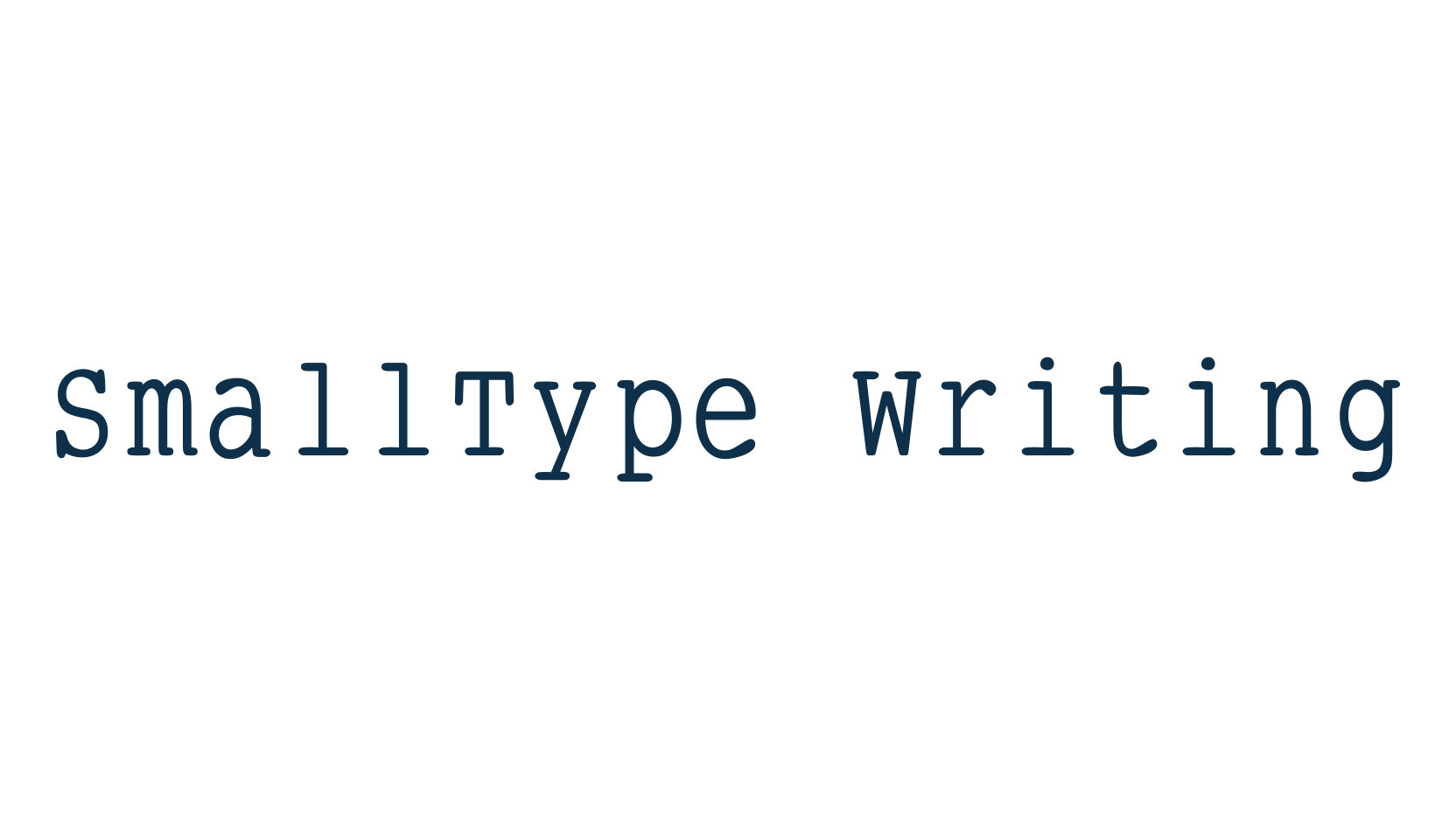 SmallType Writing, fixed width font preview