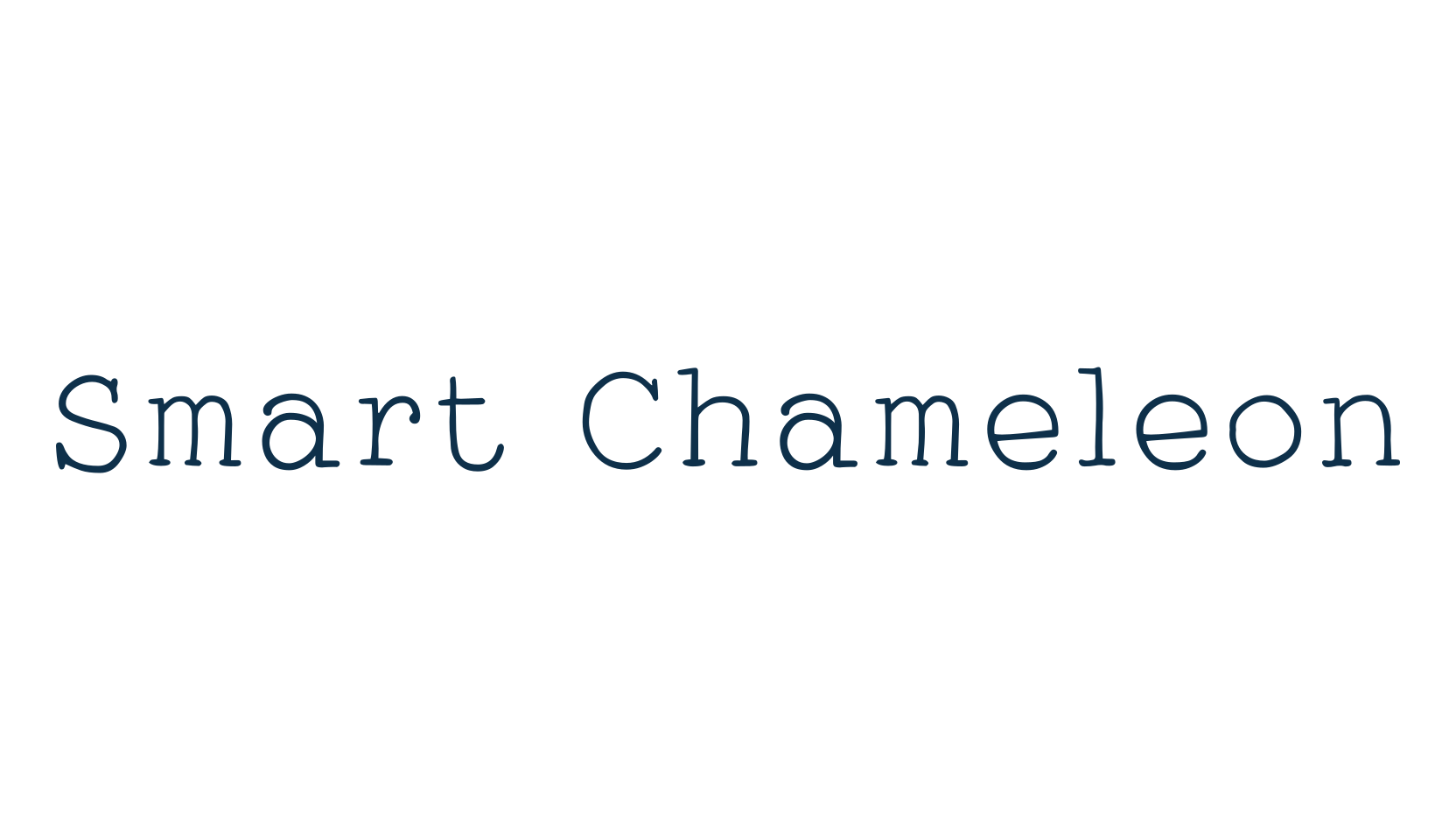 Smart Chameleon, fancy typewriter decorative font preview
