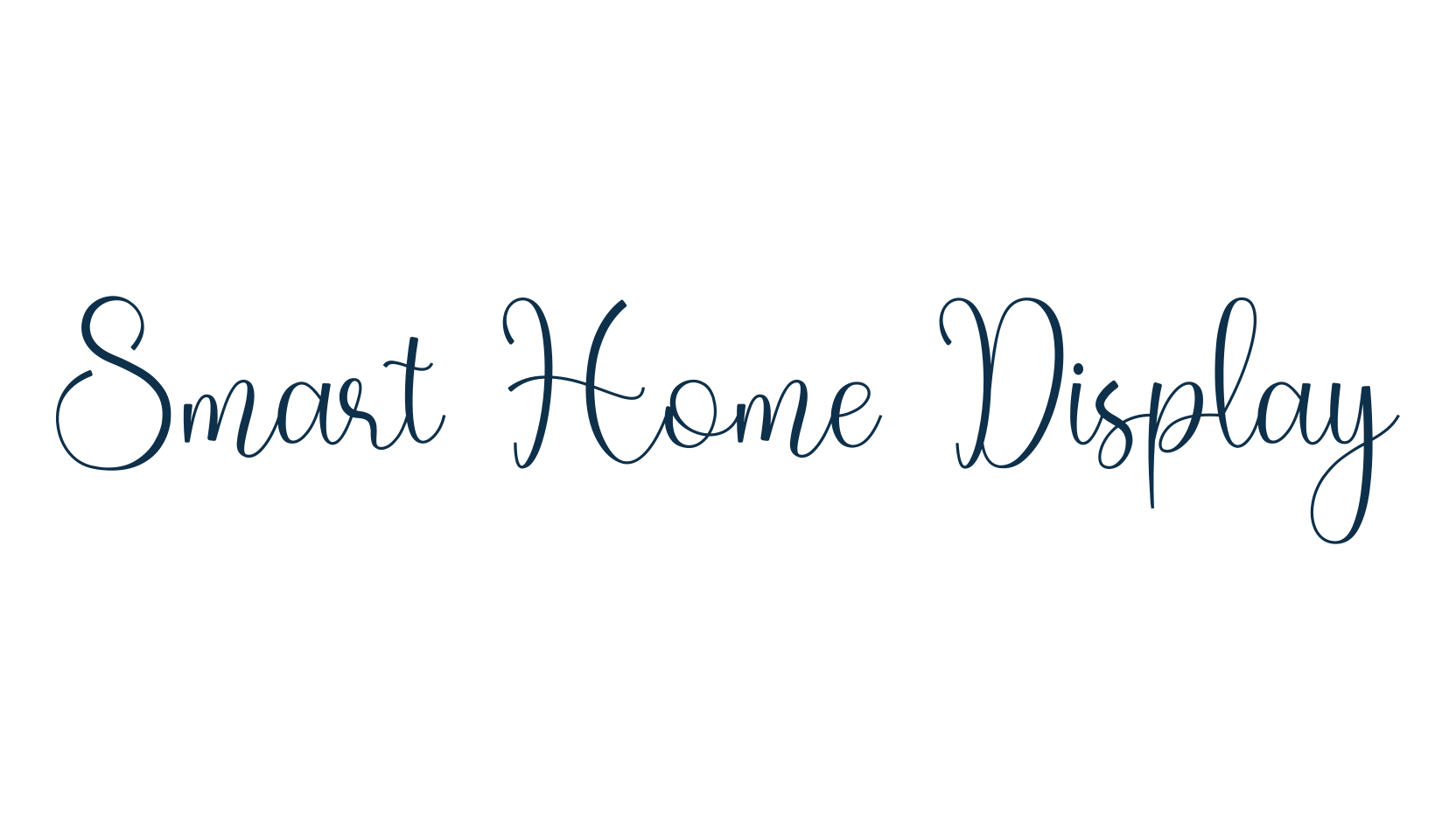 Smart Home Display, fancy various decorative font preview