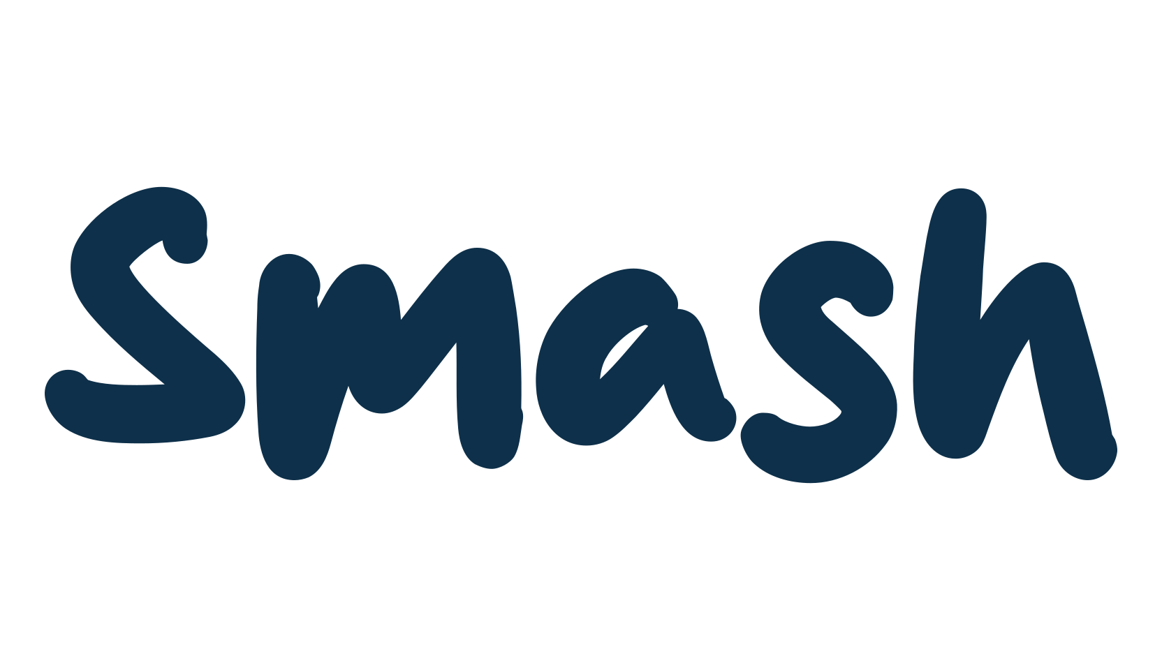 Smash, handwriting font preview