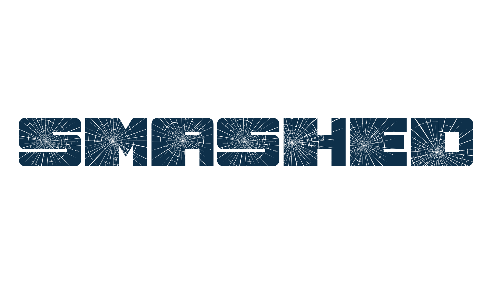 Smashed, decorative font preview
