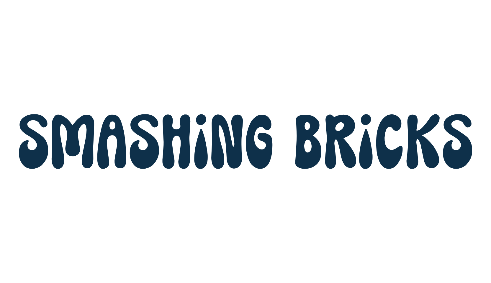 Smashing Bricks, fancy groovy decorative font preview