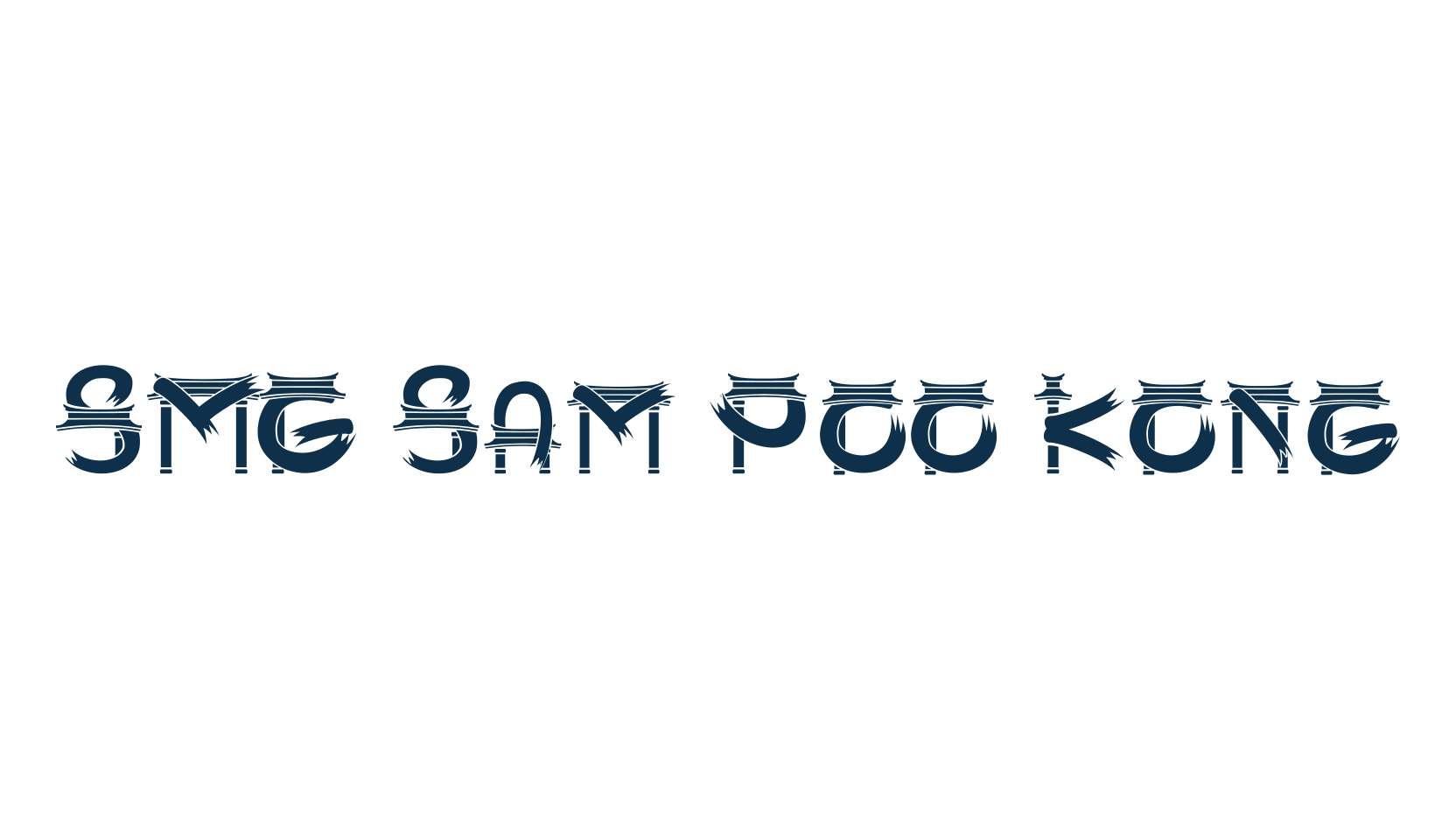 SMG Sam Poo Kong, fancy decorative font preview