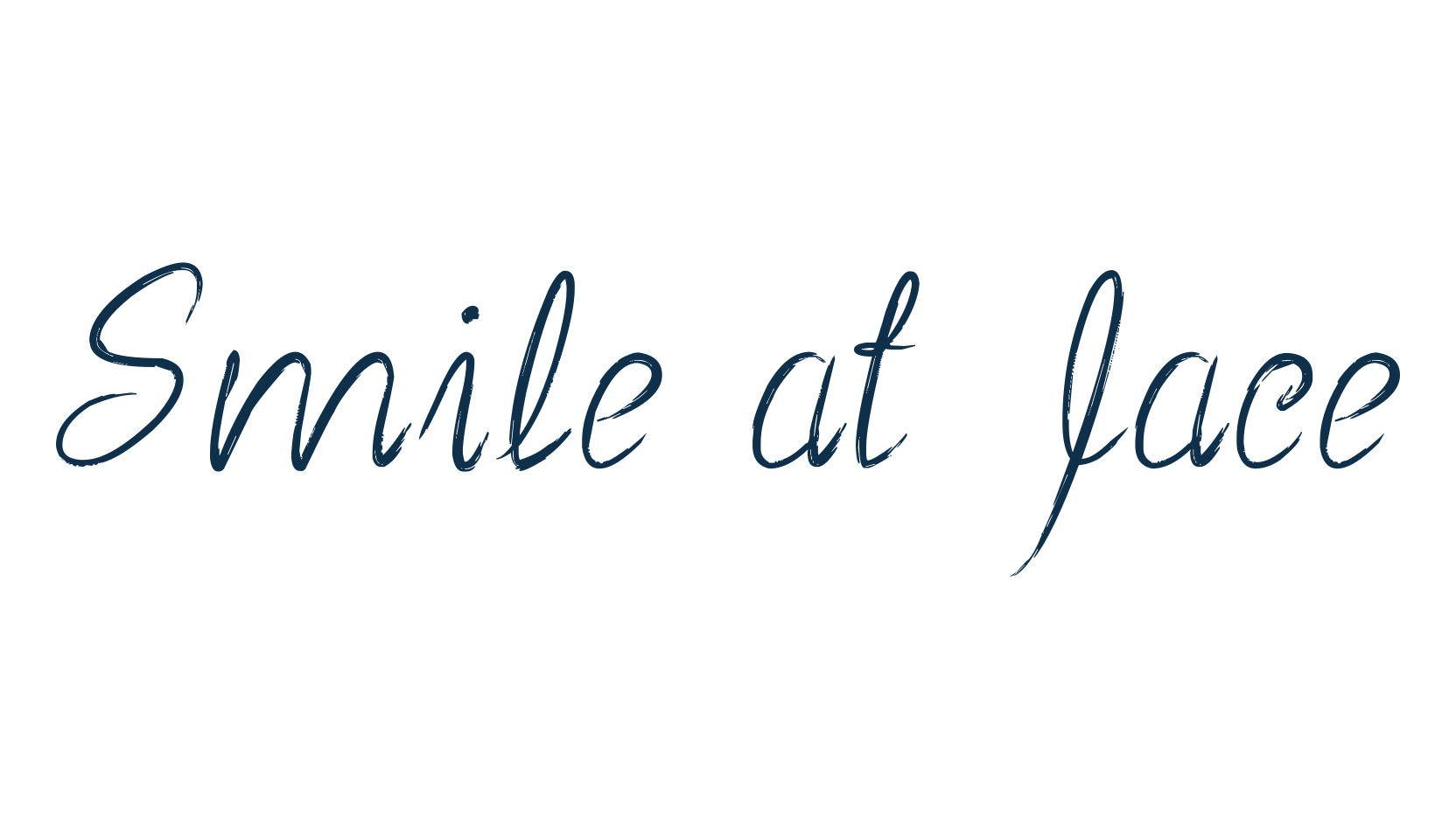 Smile at face, fancy various decorative script calligraphy font preview