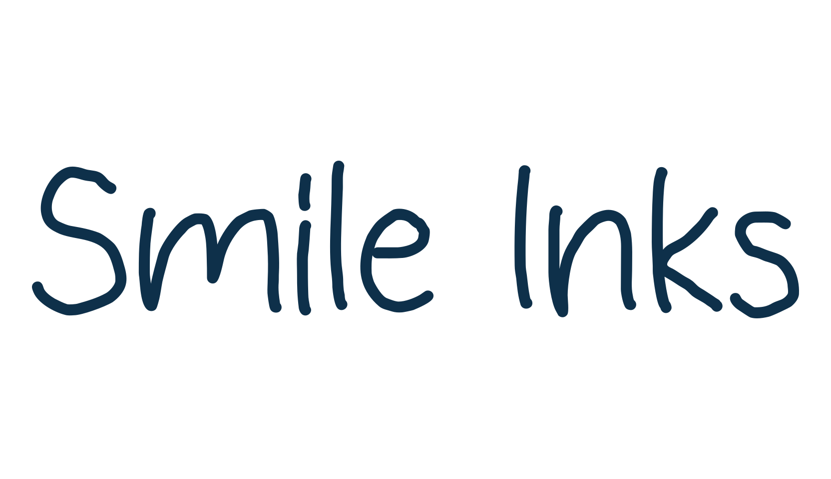 Smile Inks, handwriting font preview