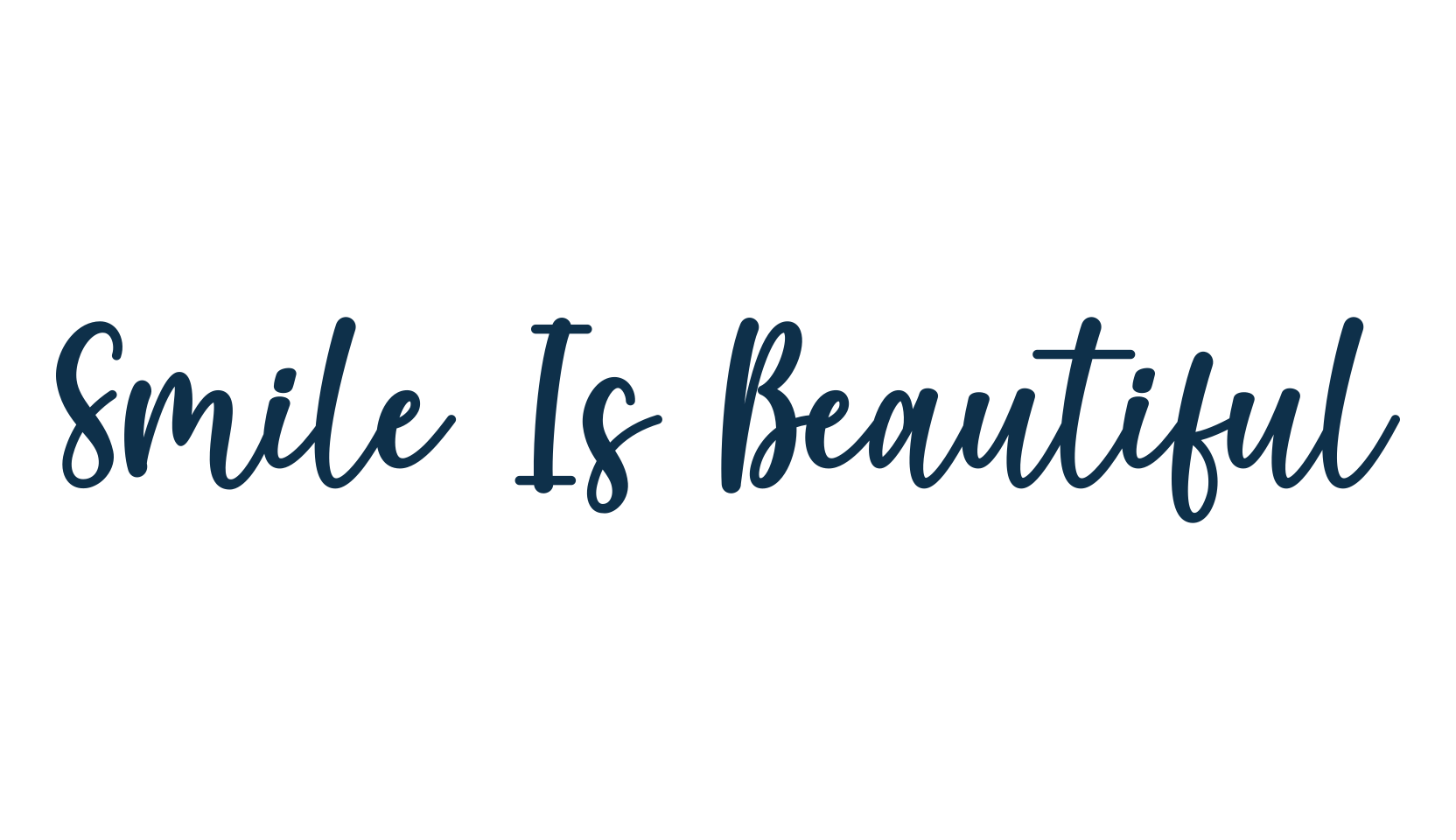 Smile Is Beautiful, handwriting font preview