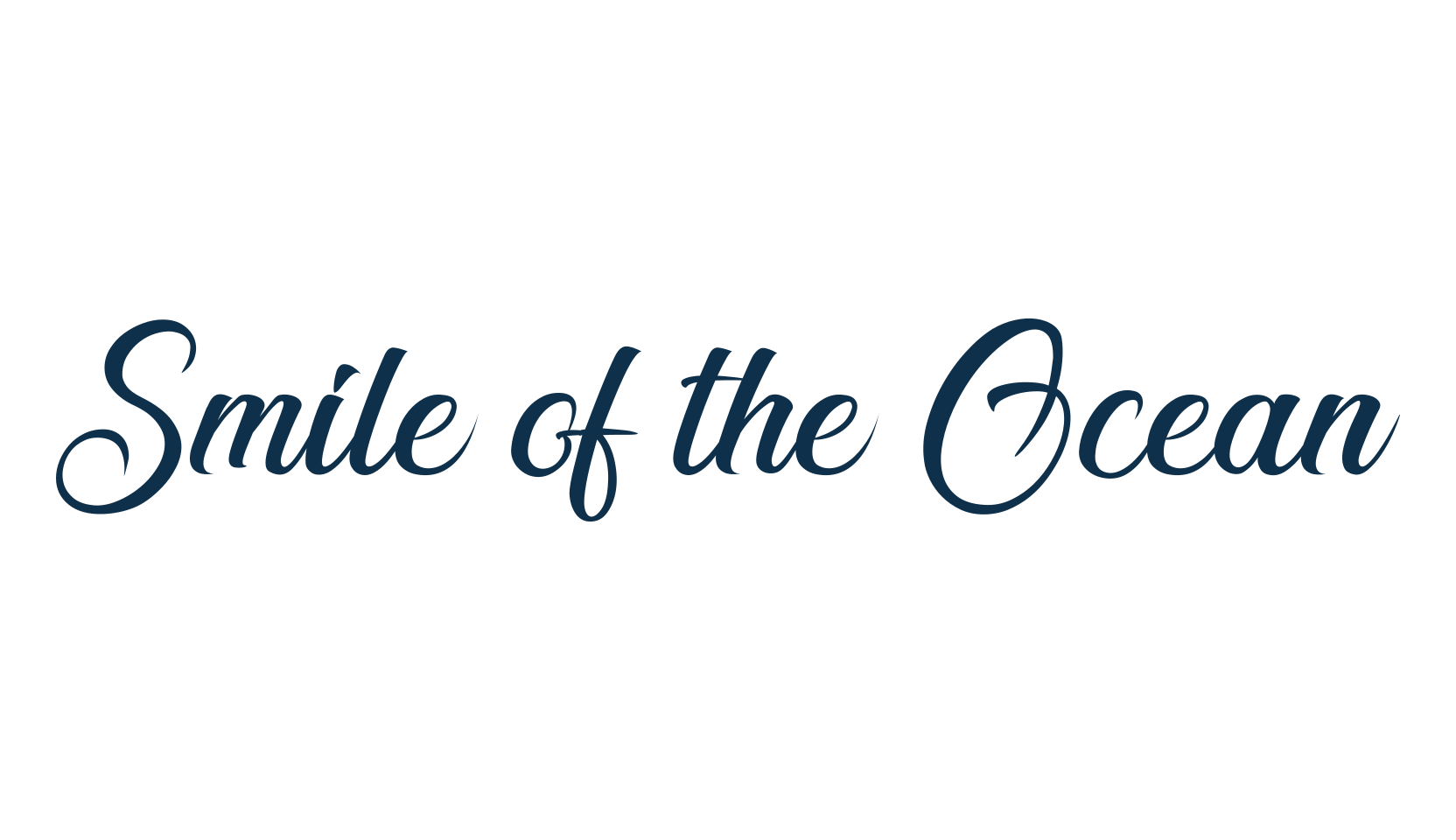 Smile of the Ocean, calligraphy font preview