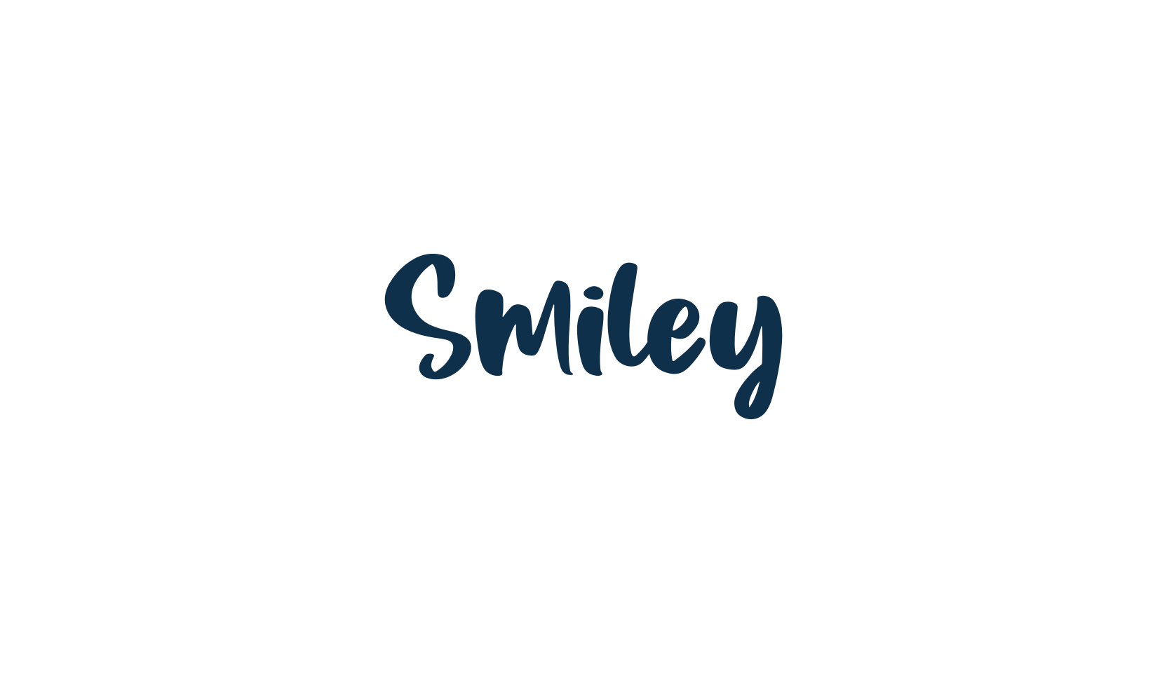 Smiley, handwriting font preview
