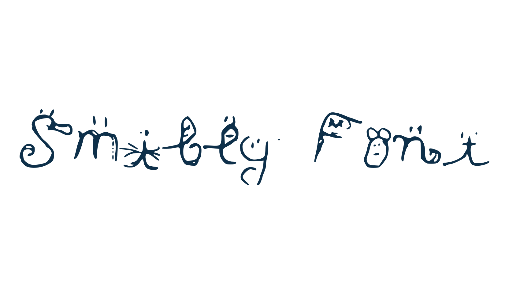 Smiley Font, decorative font preview