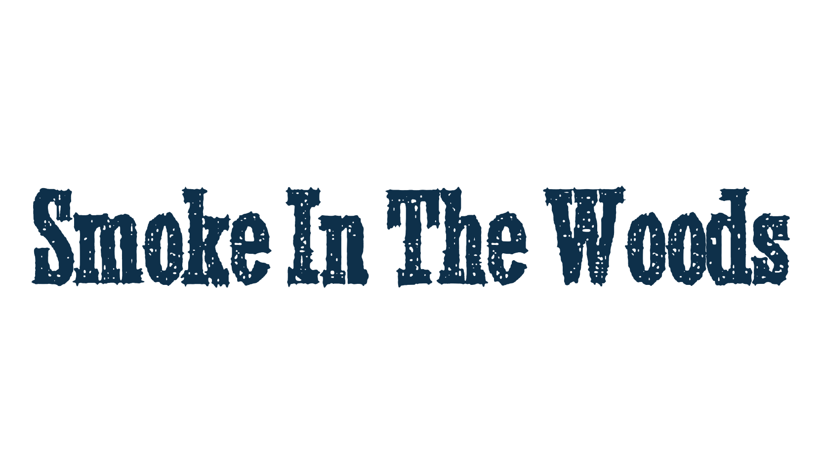 Smoke In The Woods, eroded font preview