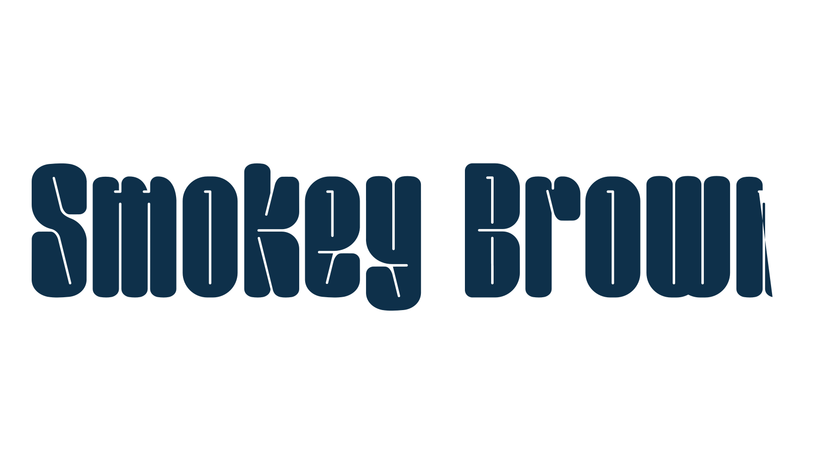 Smokey Brown, groovy font preview