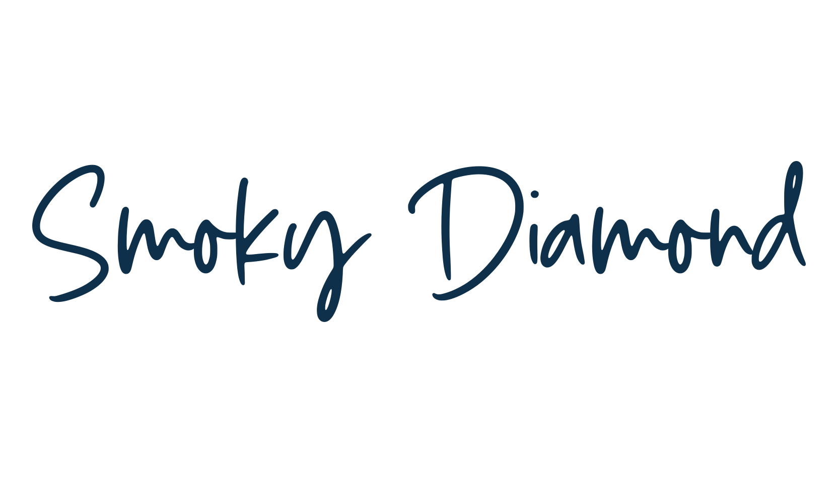 Smoky Diamond, handwriting font preview